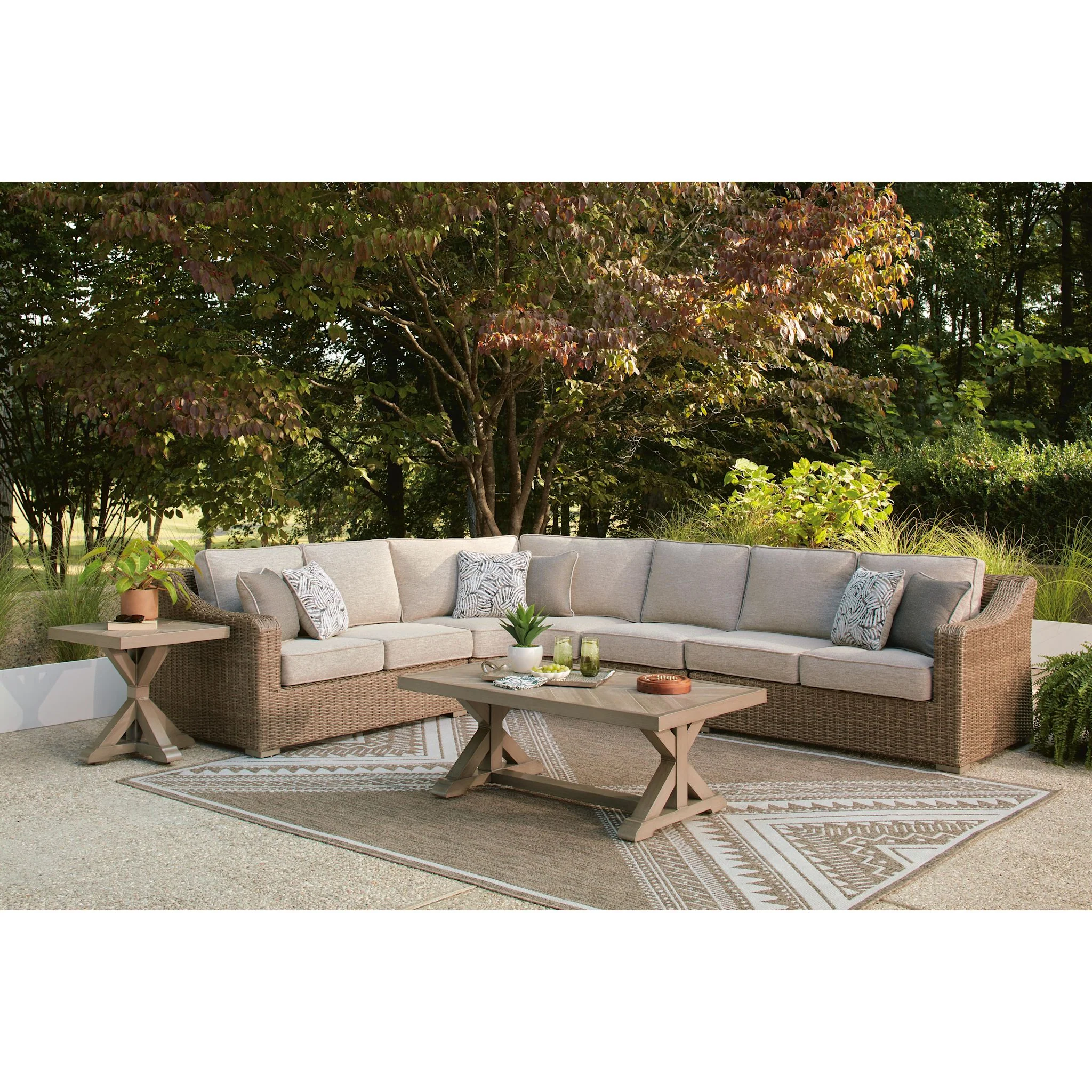 Revare Beach 4 Piece Outdoor Modular Sectional - Image 4