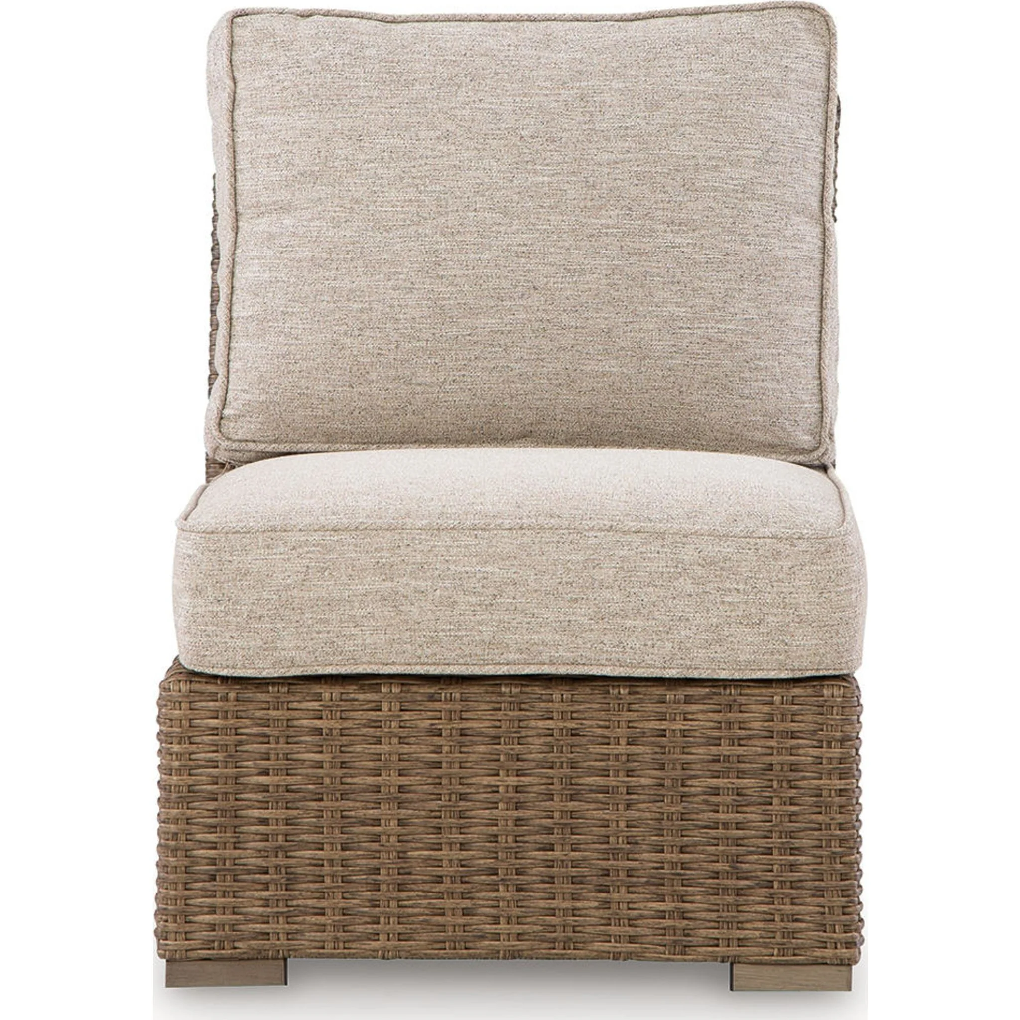 Revare Beach Outdoor Modular Armless Chair with Cushion - Image 6