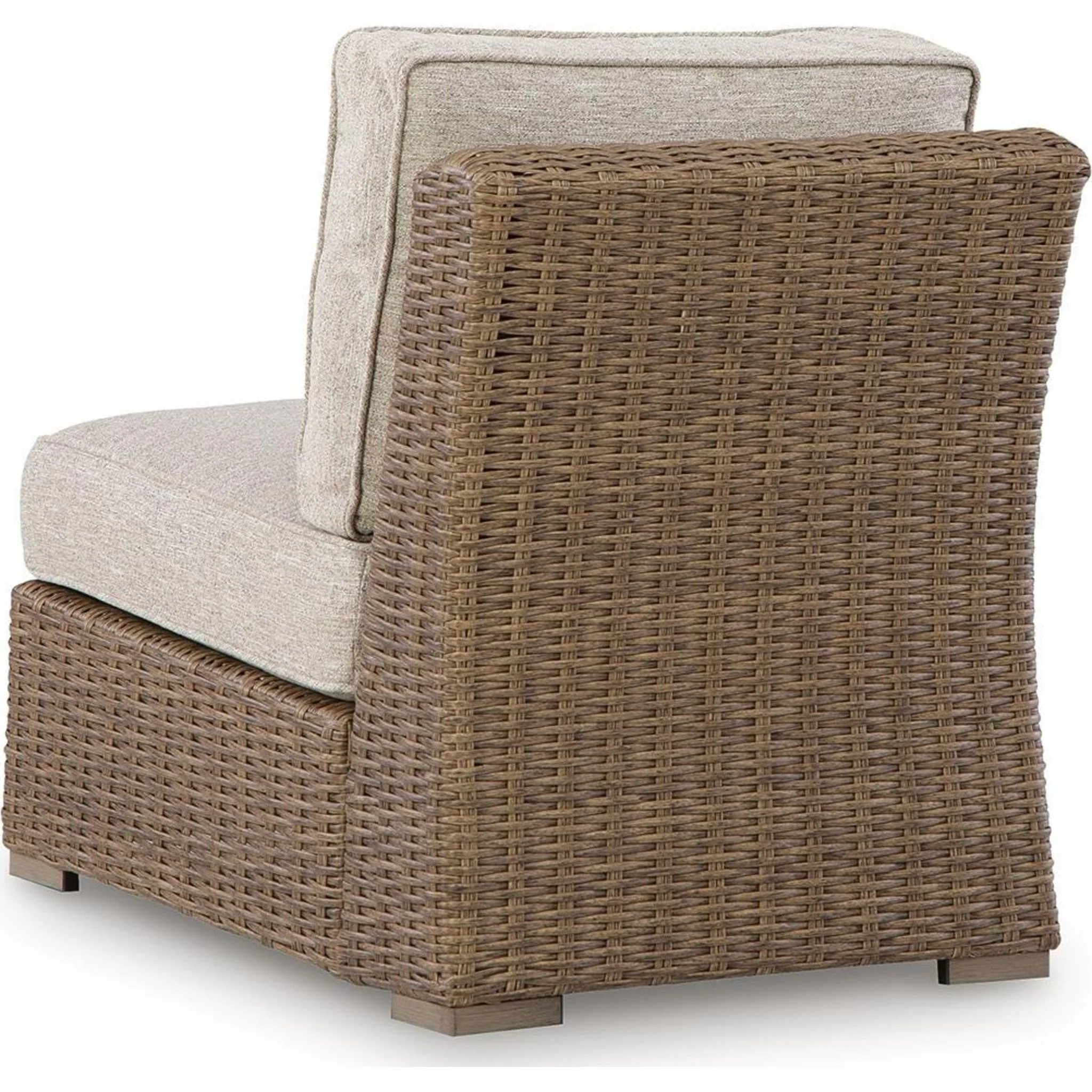 Revare Beach Outdoor Modular Armless Chair with Cushion - Image 7