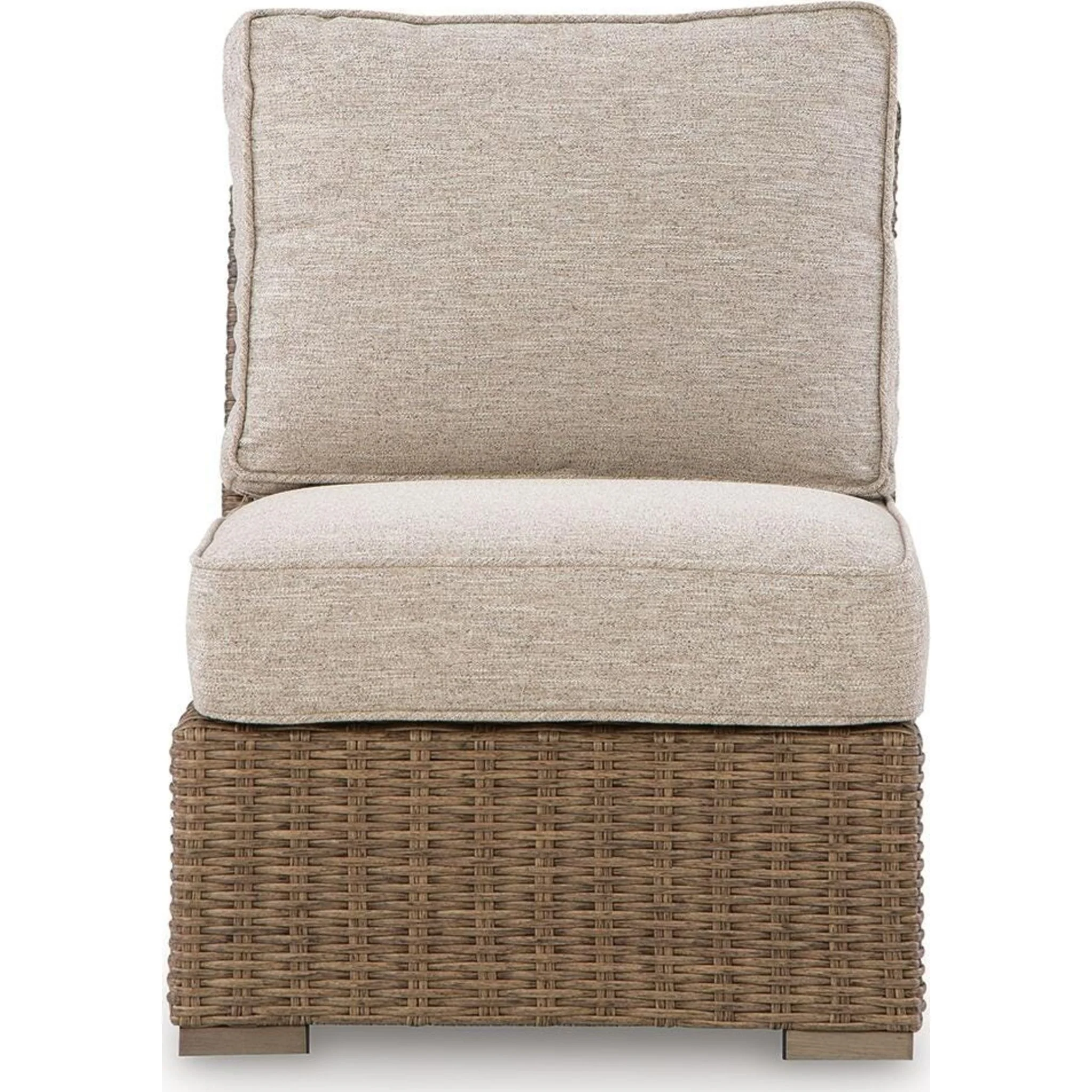 Revare Beach Outdoor Modular Armless Chair with Cushion - Image 8
