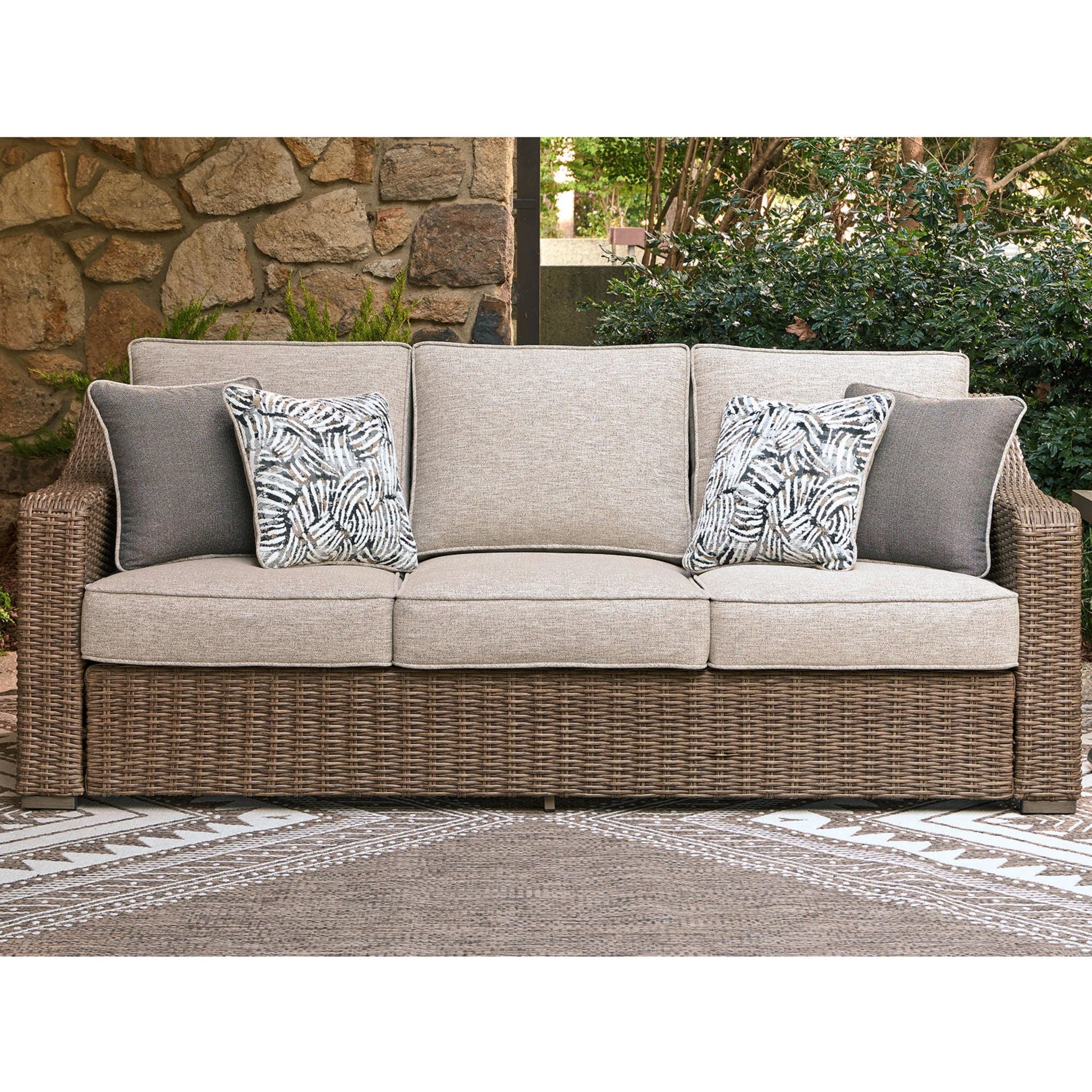Revare Beach Outdoor Sofa with Cushion - Image 2