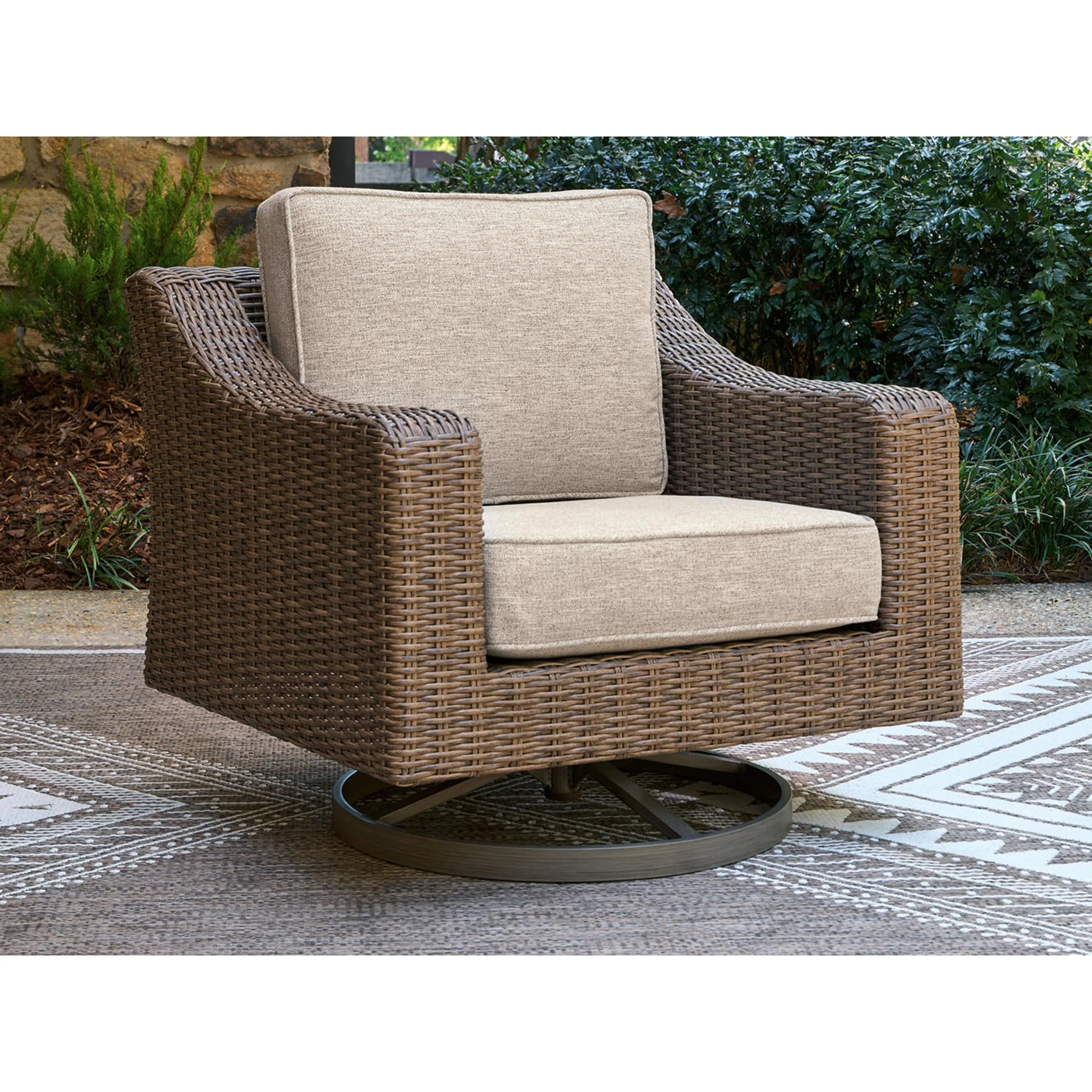 Revare Beach Swivel Lounge Chair with Cushion - Image 2