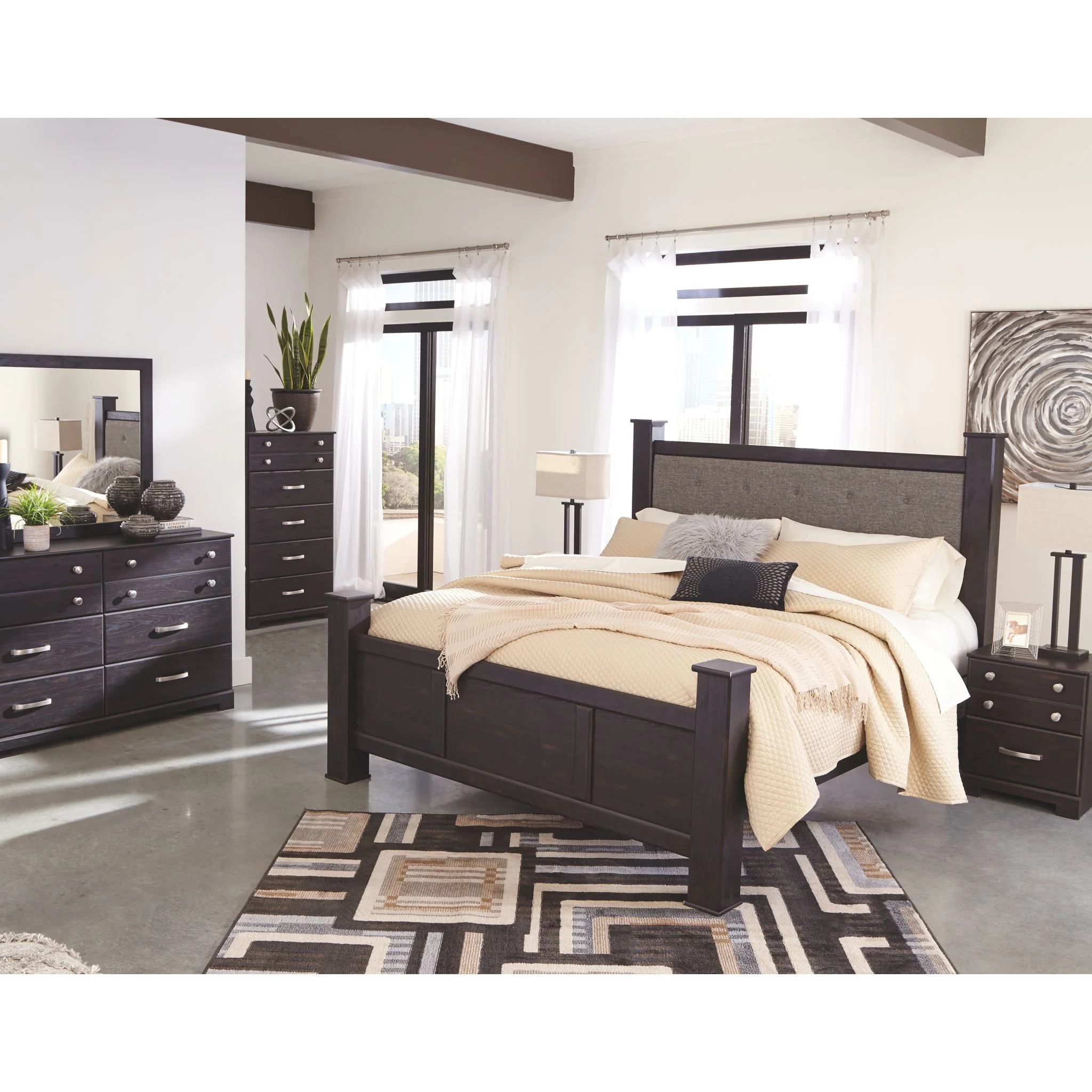 Reylow 3 Piece Poster Bed - Image 4