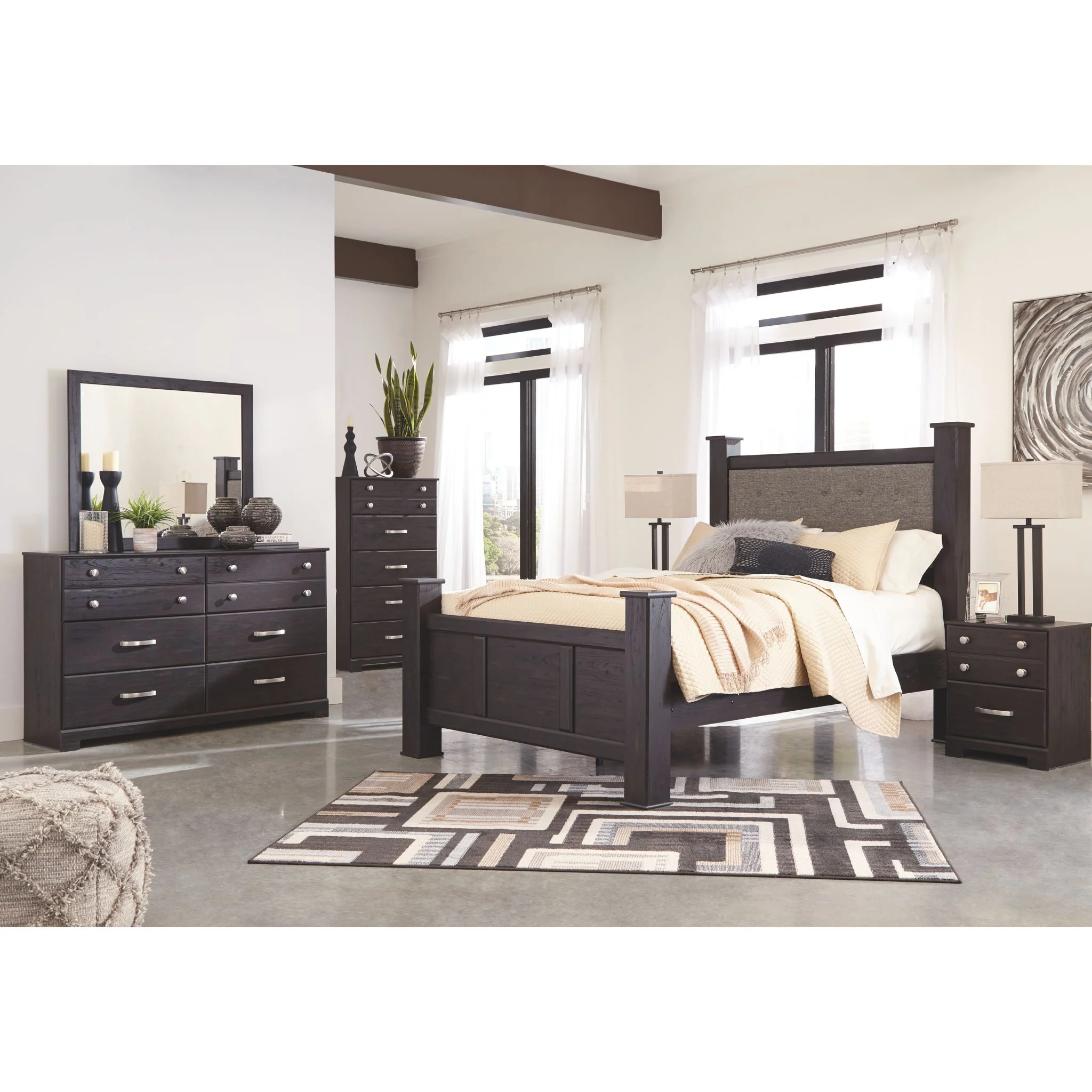 Reylow 3 Piece Poster Bed - Image 3