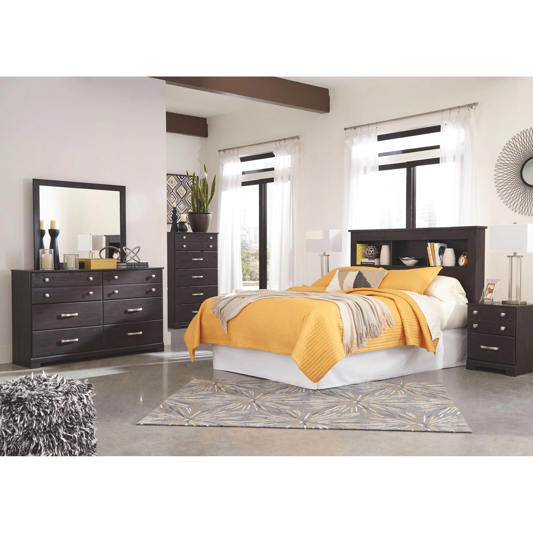 Reylow Queen Bookcase Headboard - Image 3