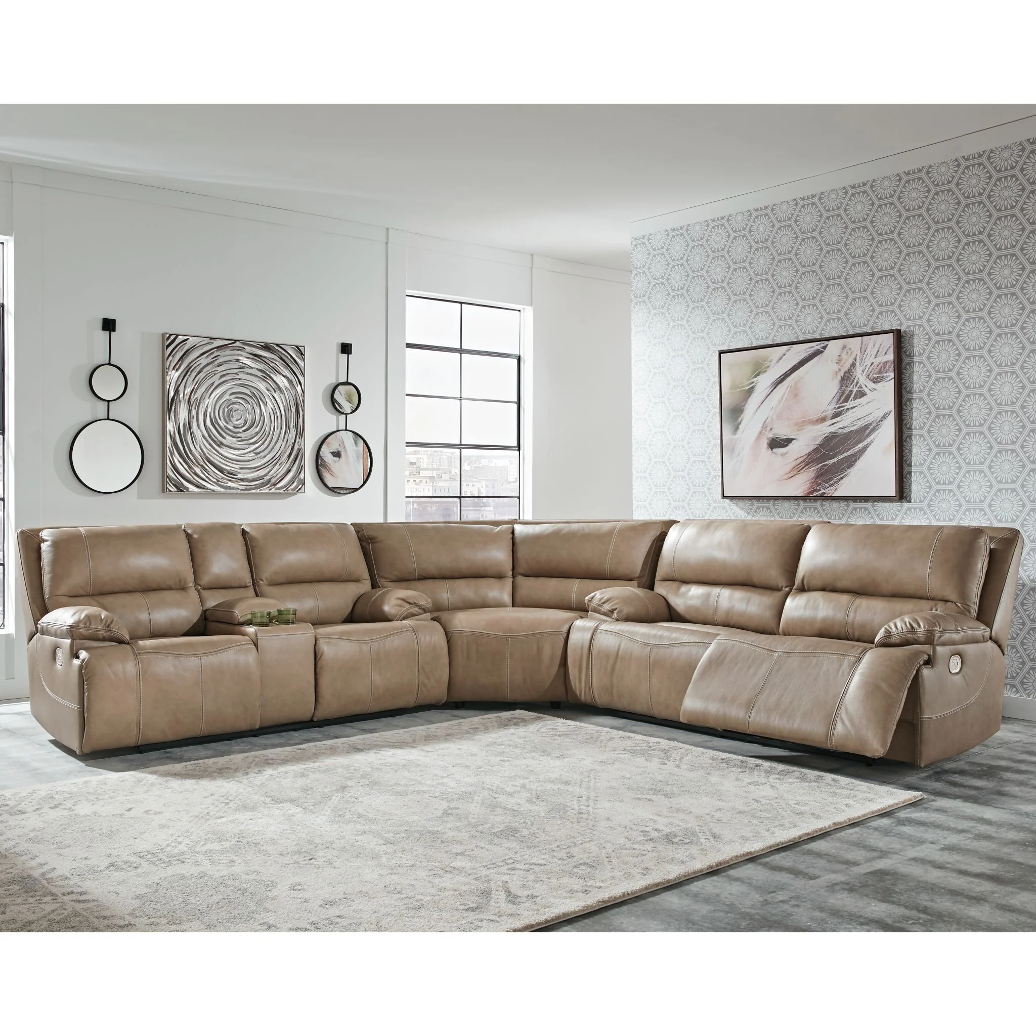 Ricmen 3 Piece Power Reclining Sectional - Image 2