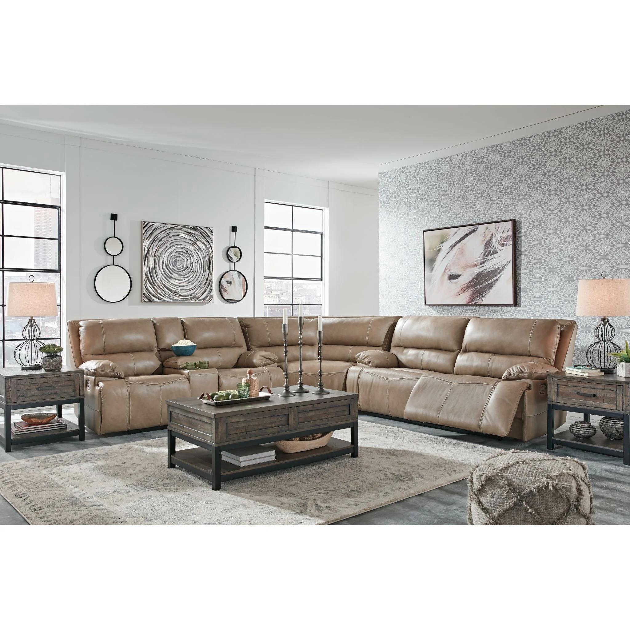 Ricmen 3 Piece Power Reclining Sectional - Image 3