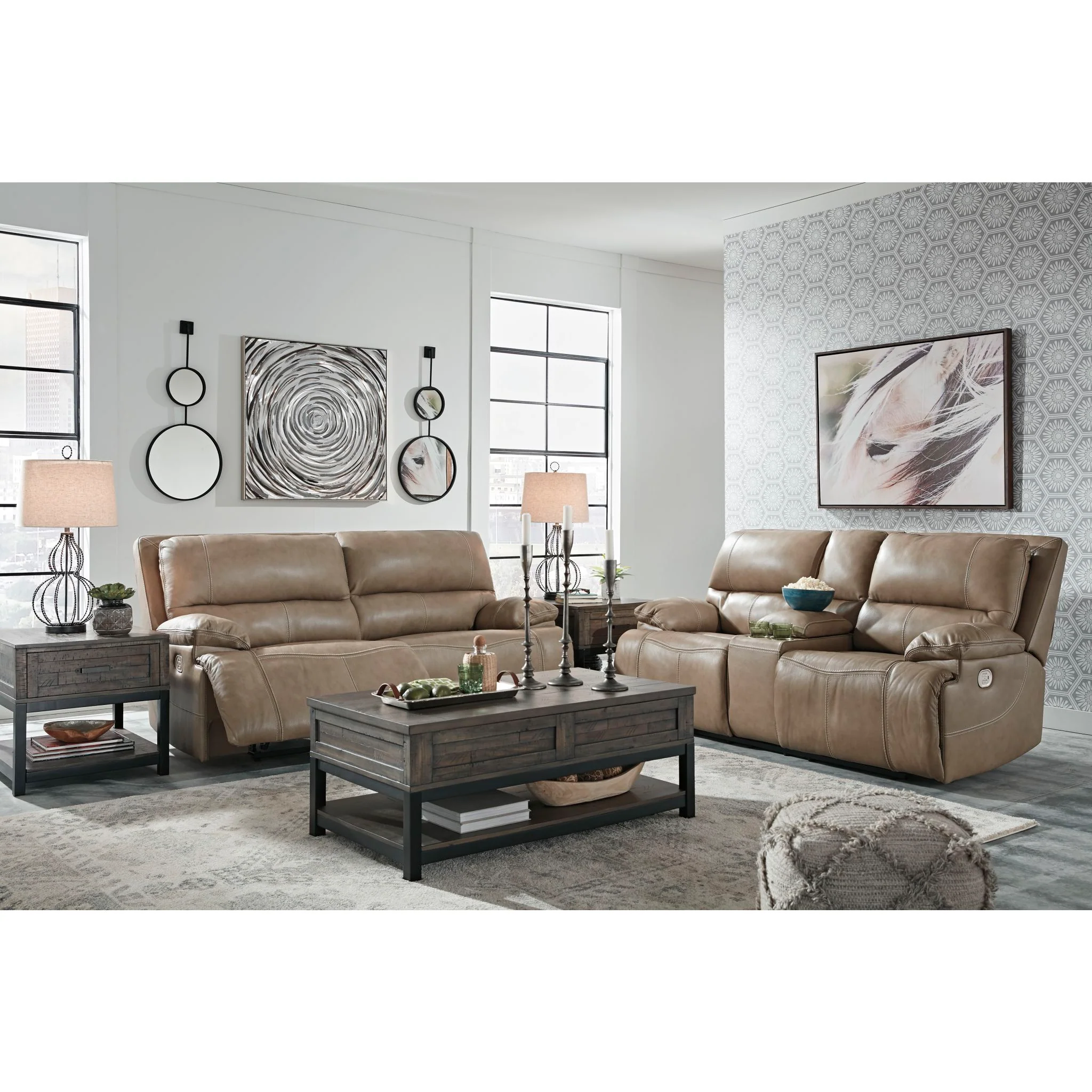 Ricmen Power Reclining Loveseat with Adjustable Headrest - Image 8