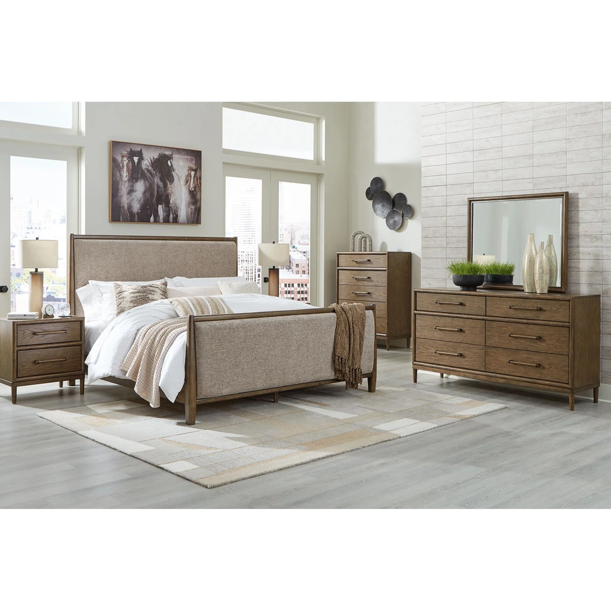 Roanhowe-Exclusive 5 Piece Upholstered Bedroom - Image 44