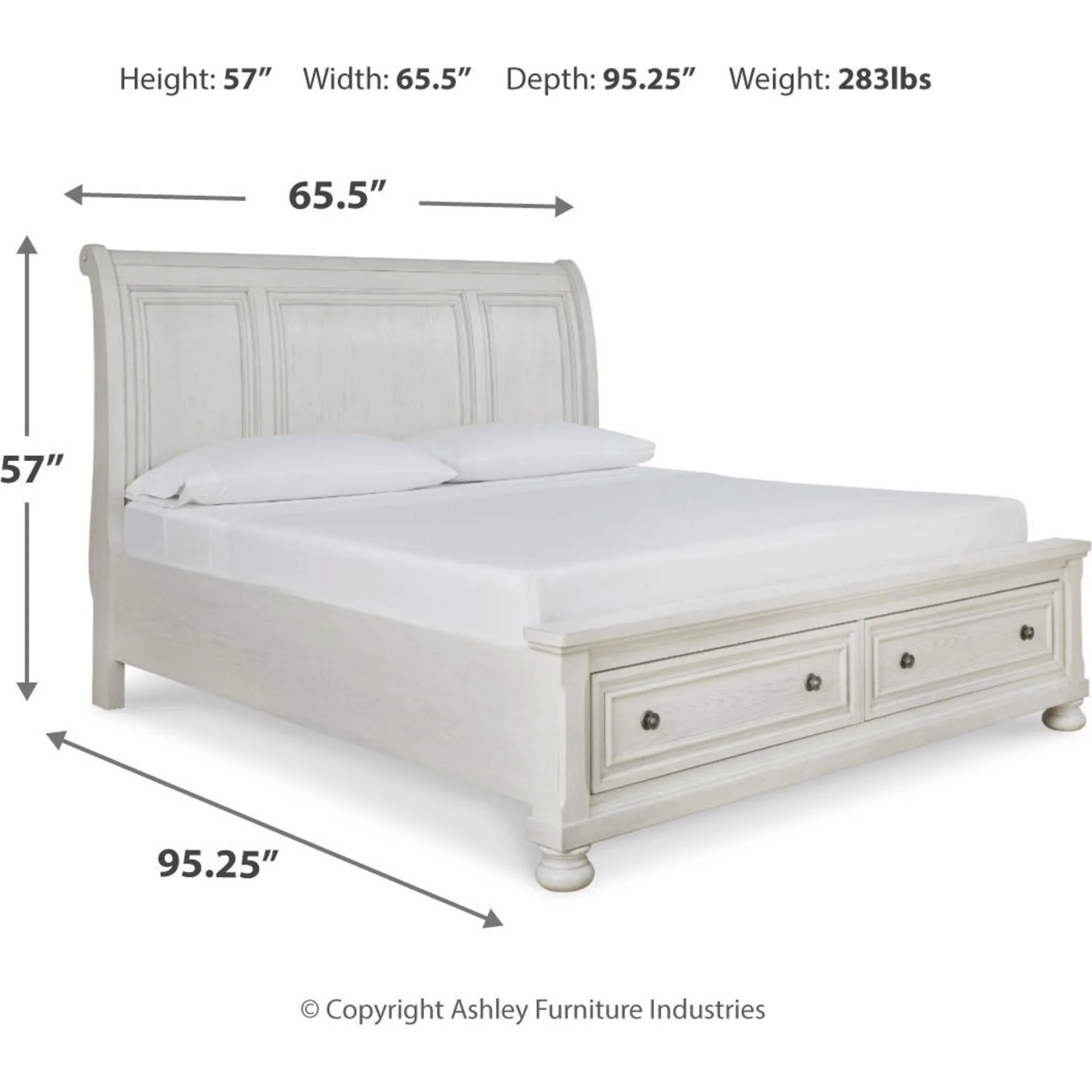 Robbinsdale Sleigh Storage Bed - Image 3