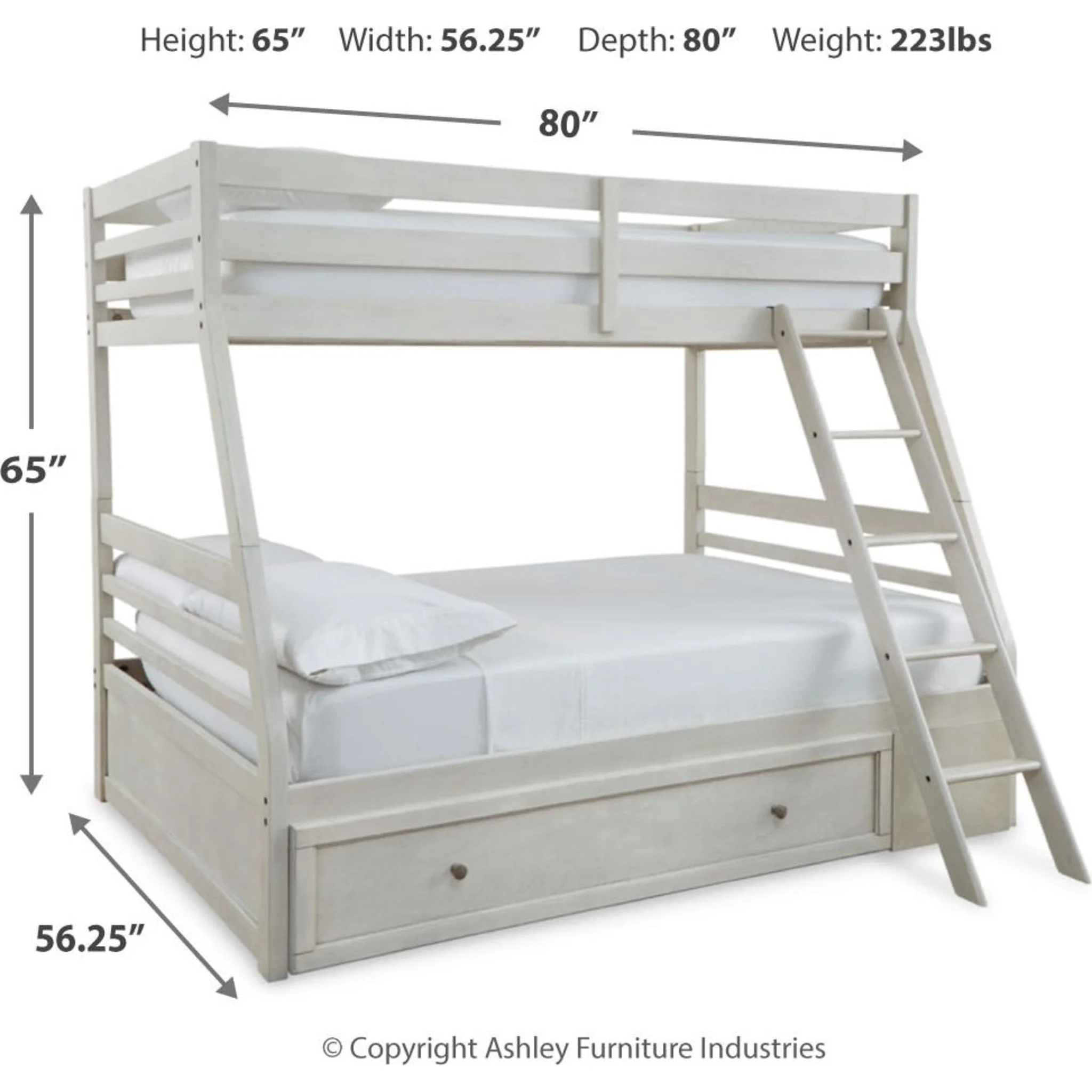Robbinsdale Twin/Full Bunk Bed with Storage - Image 15