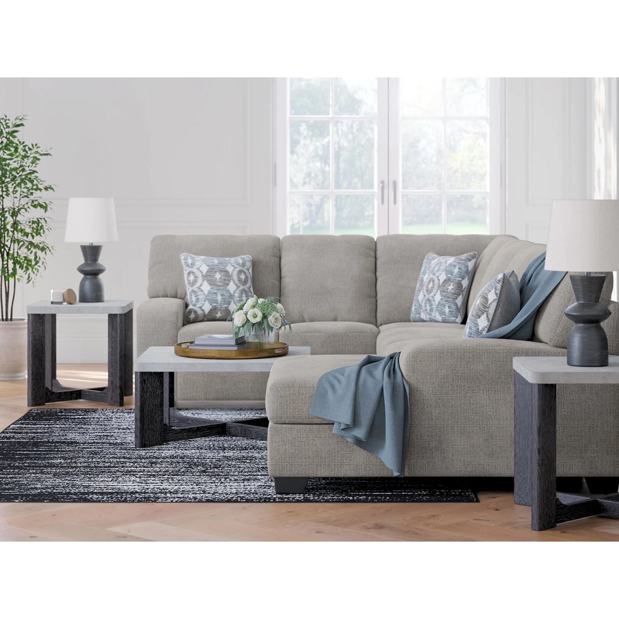 Rodington-Exclusive 3 Piece Sectional with Chaise - Image 22