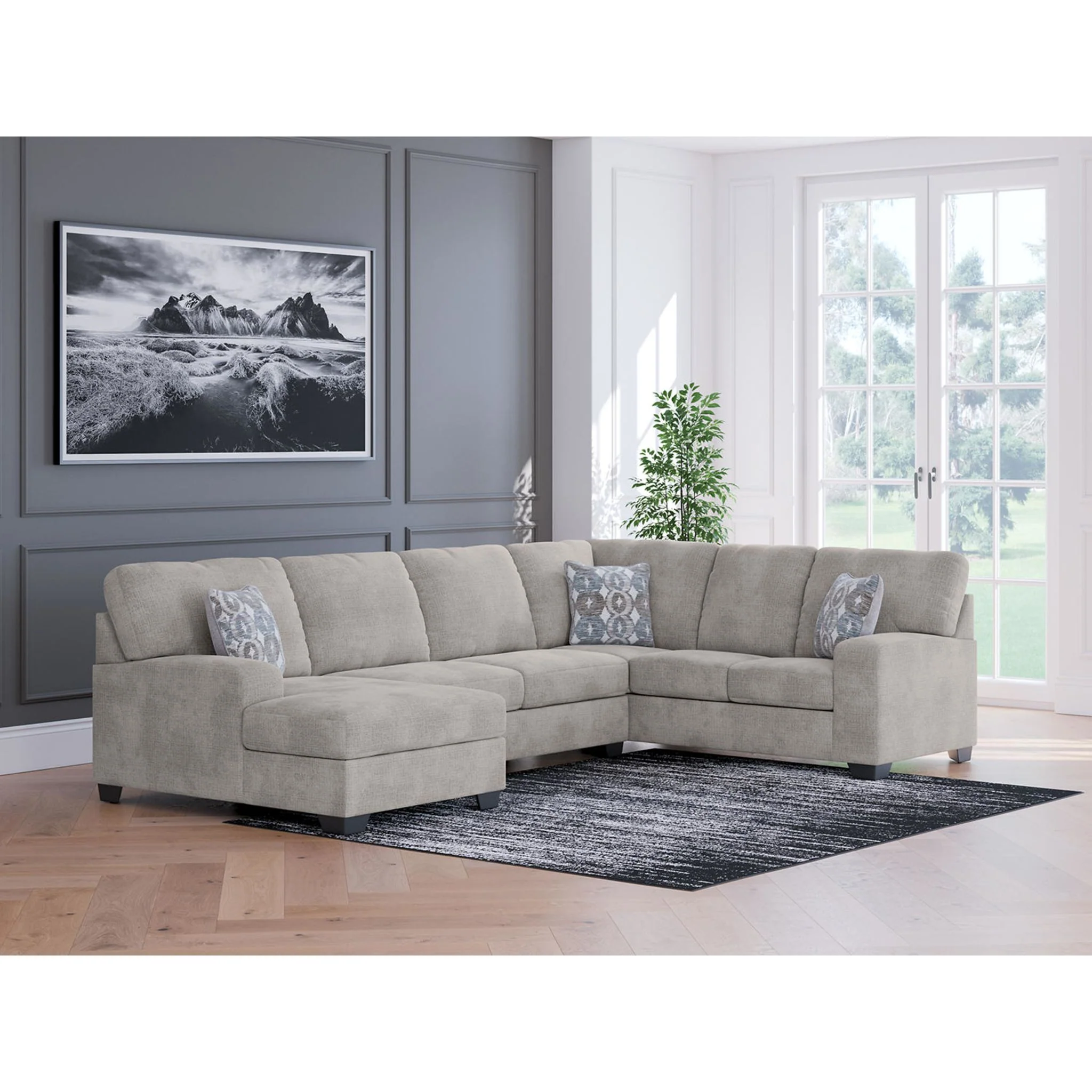 Rodington-Exclusive 3 Piece Sectional with Chaise - Image 25