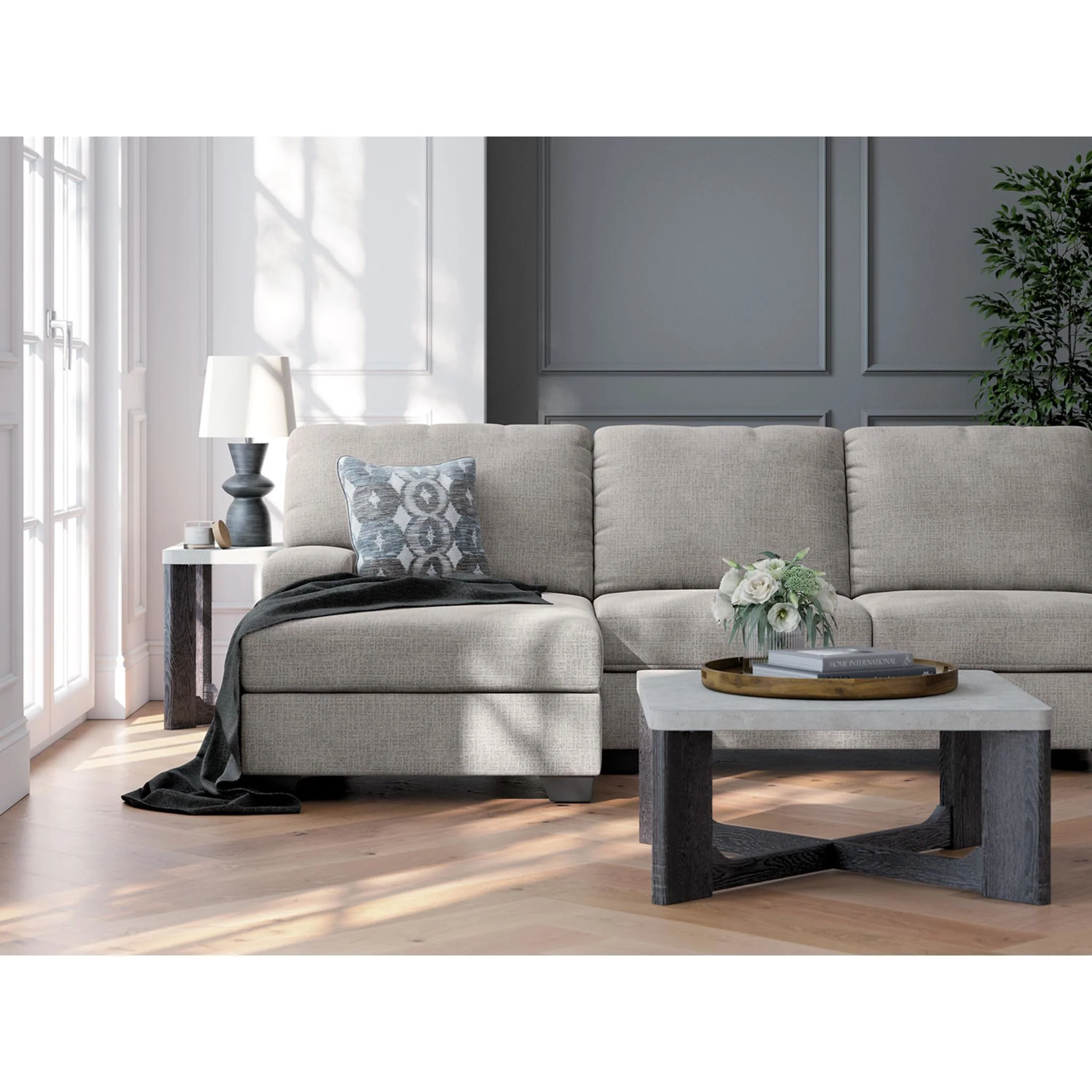 Rodington-Exclusive 3 Piece Sectional with Chaise - Image 44