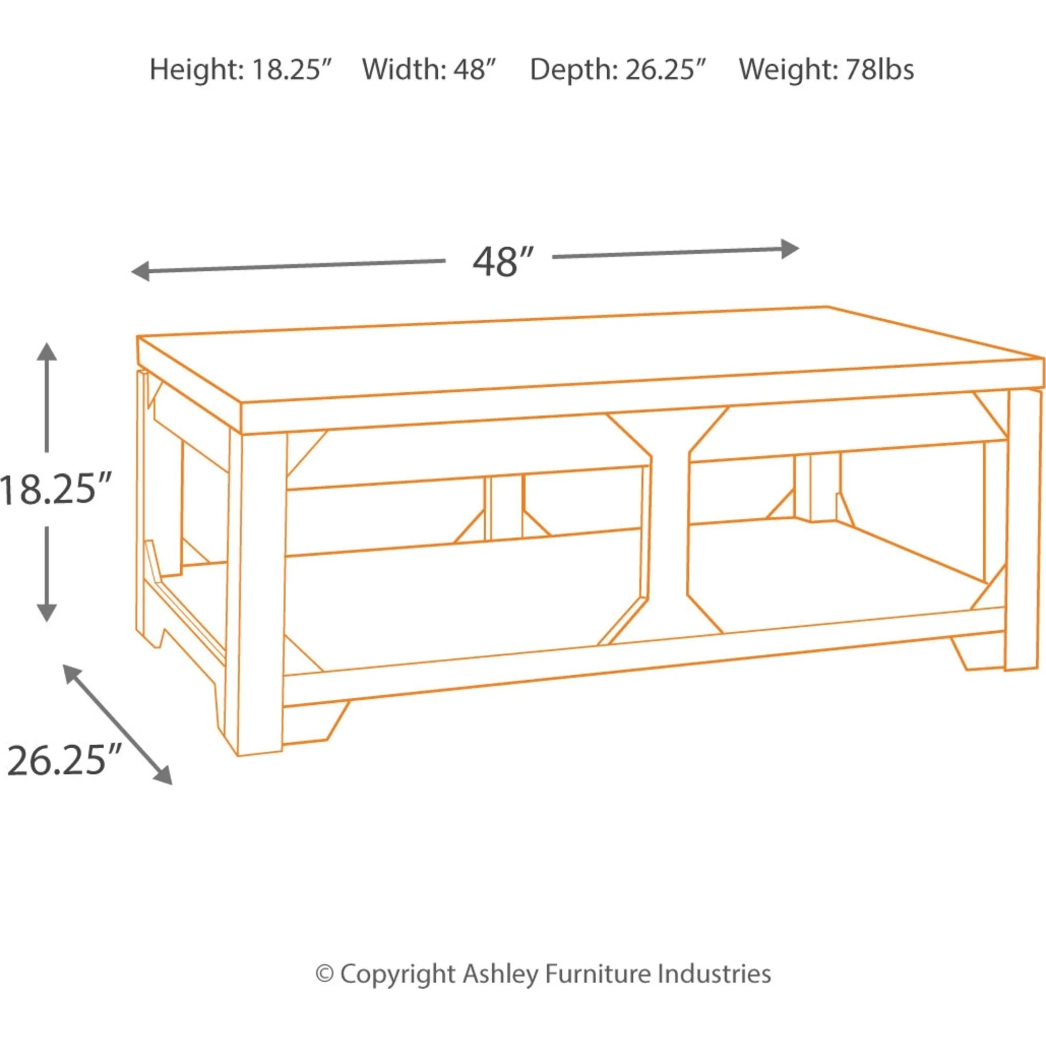 Rogness Coffee Table with Lift Top - Image 11