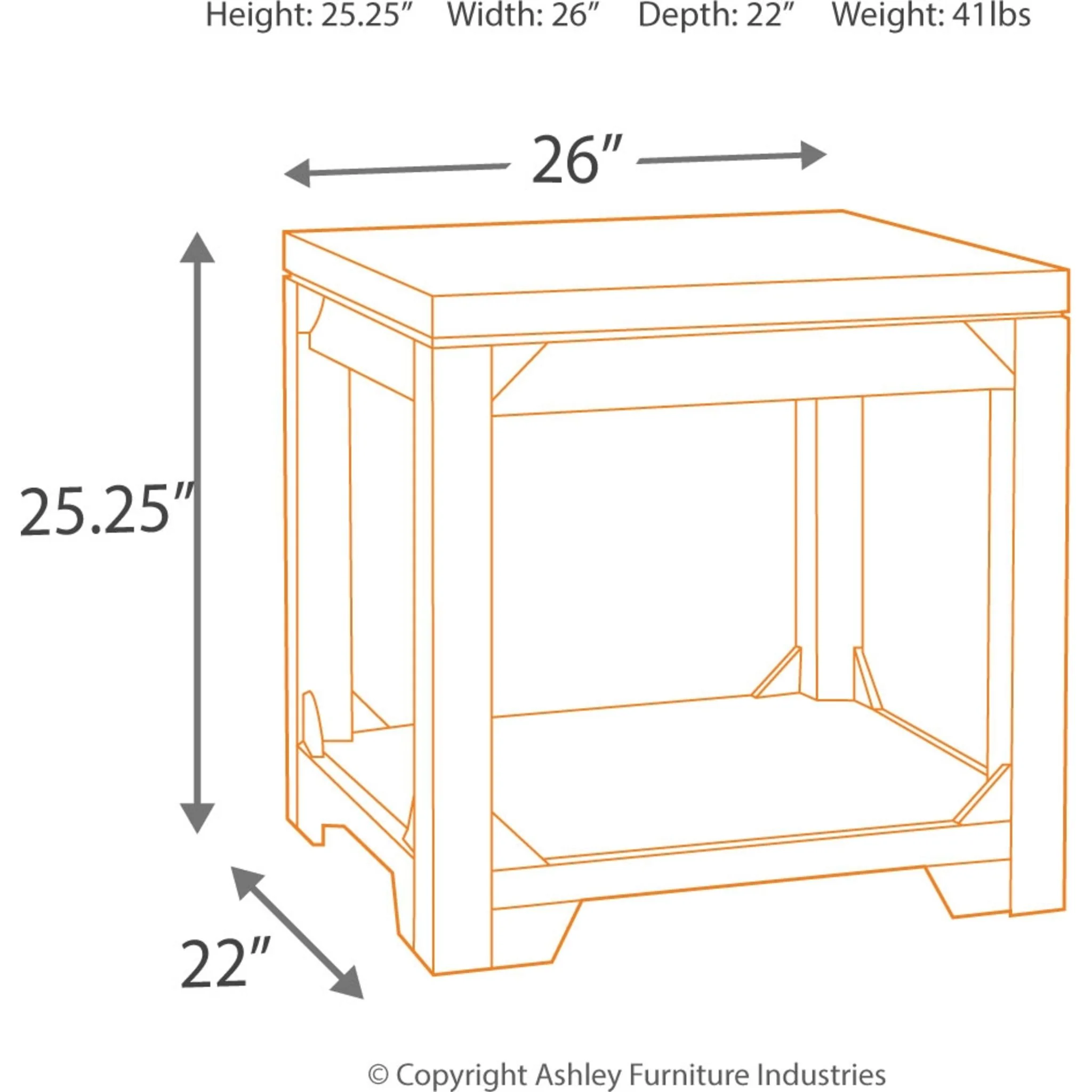 Rogness Rectangle End Table - Image 7