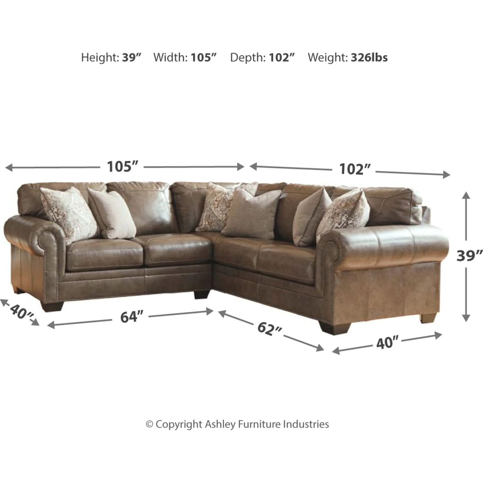 Roleson 2 Piece Sectional - Image 4