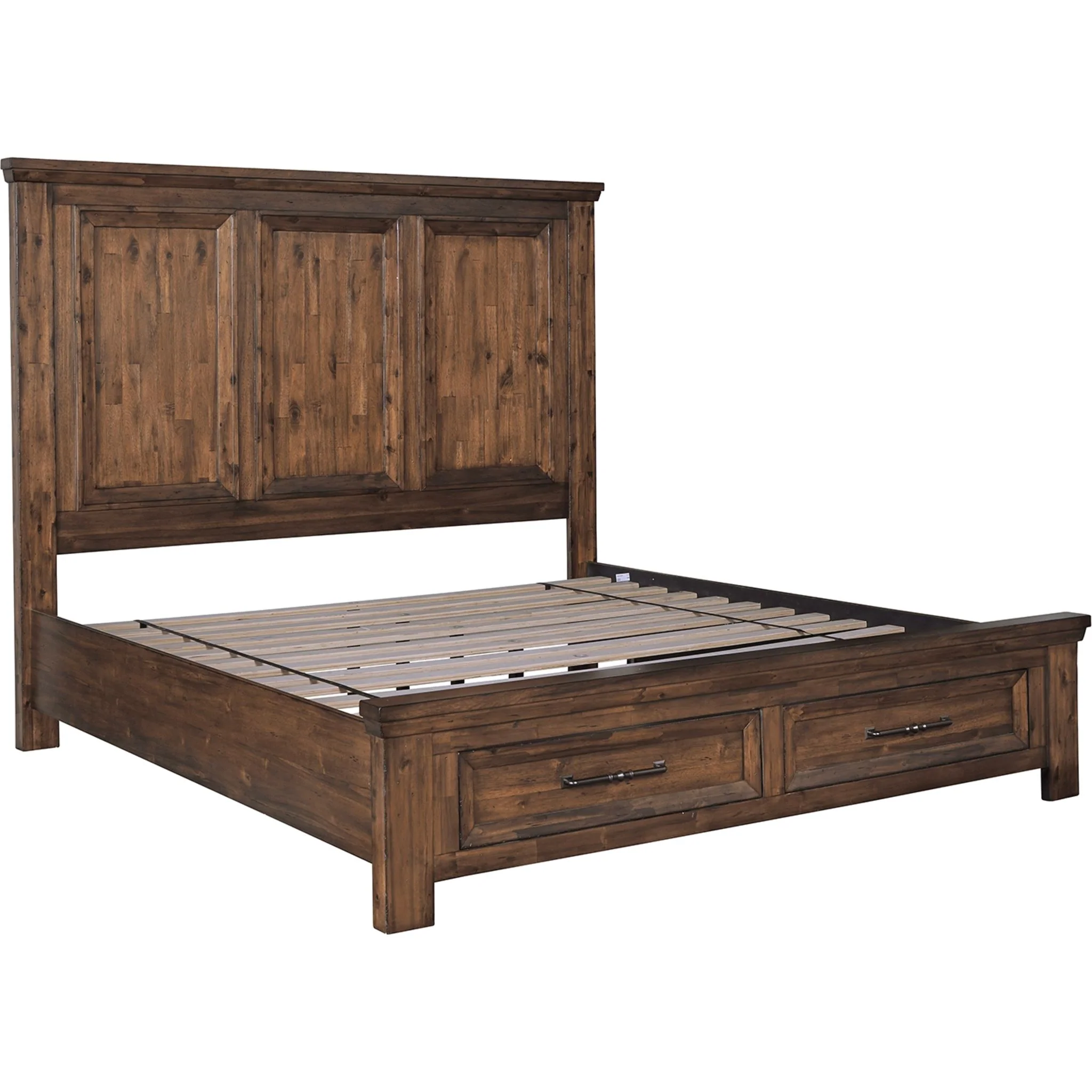 Royard-Exclusive 3 Piece Panel Headboard with Storage Footboard - Image 5