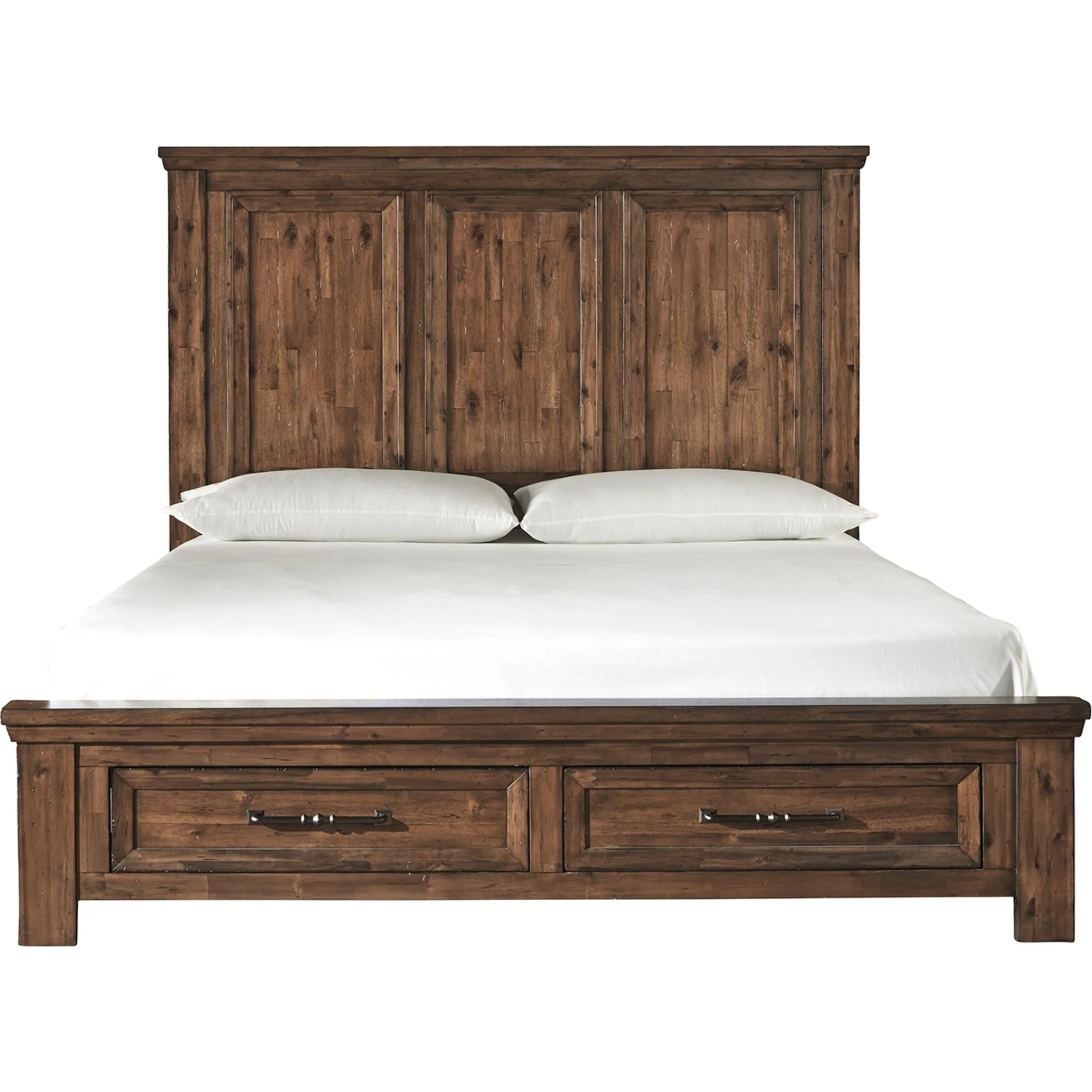 Royard-Exclusive 3 Piece Panel Headboard with Storage Footboard - Image 4