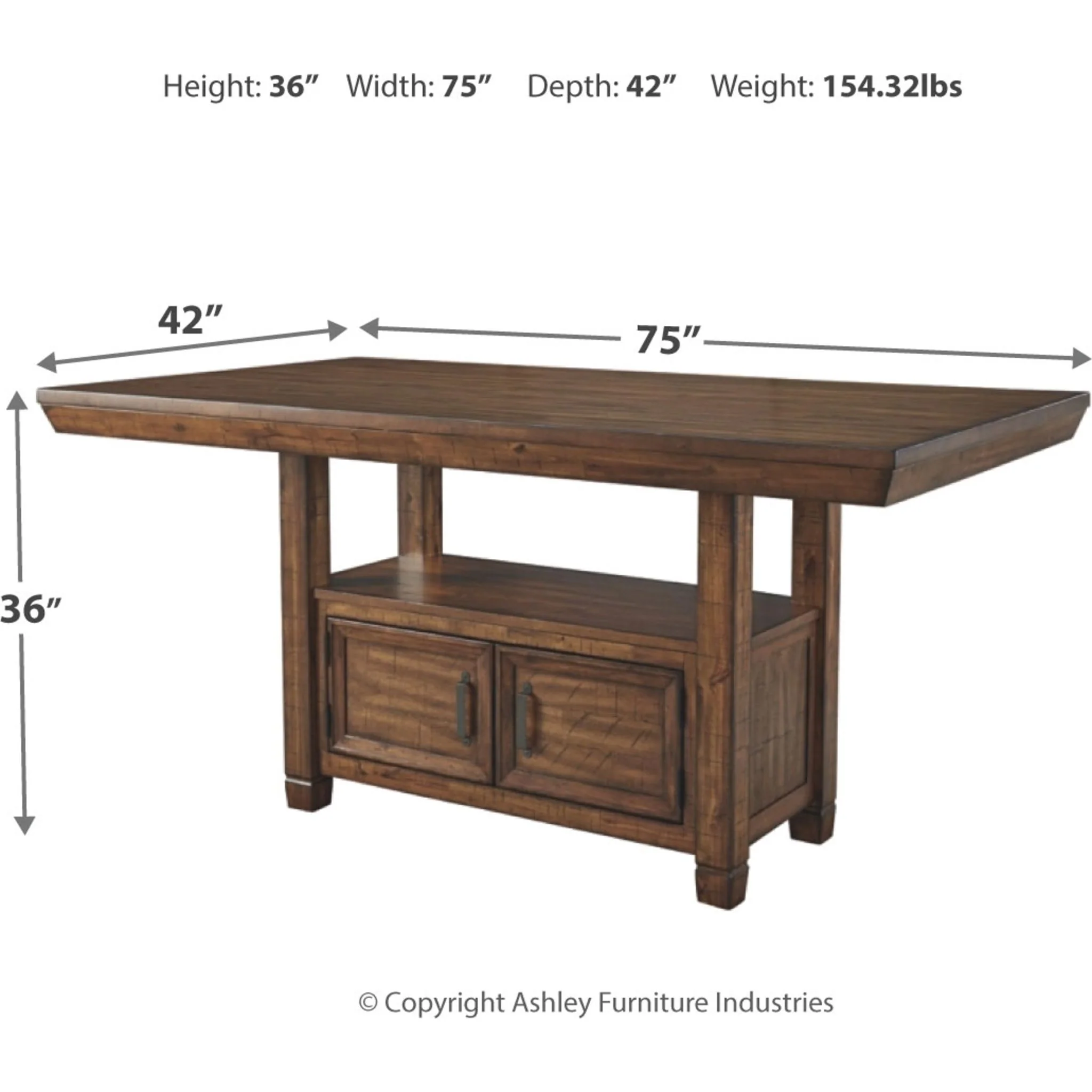 Royard-Exclusive RECT Dining Room Counter Table - Image 4