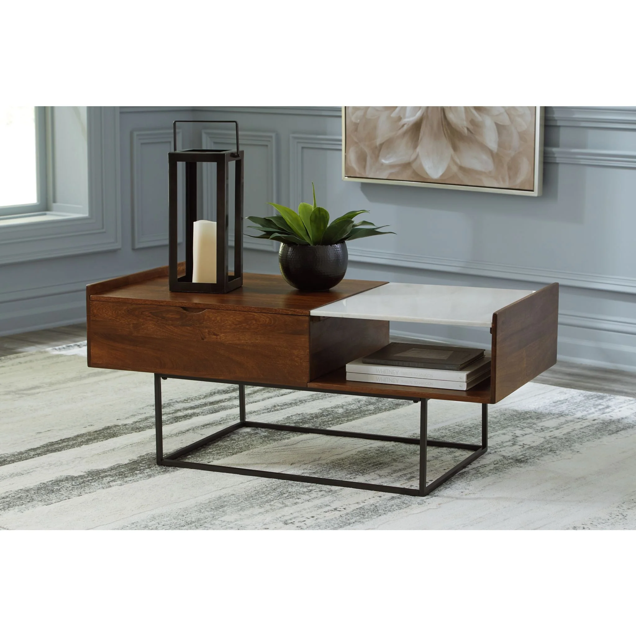 Rusitori Rect Lift Top Cocktail Table - Image 2