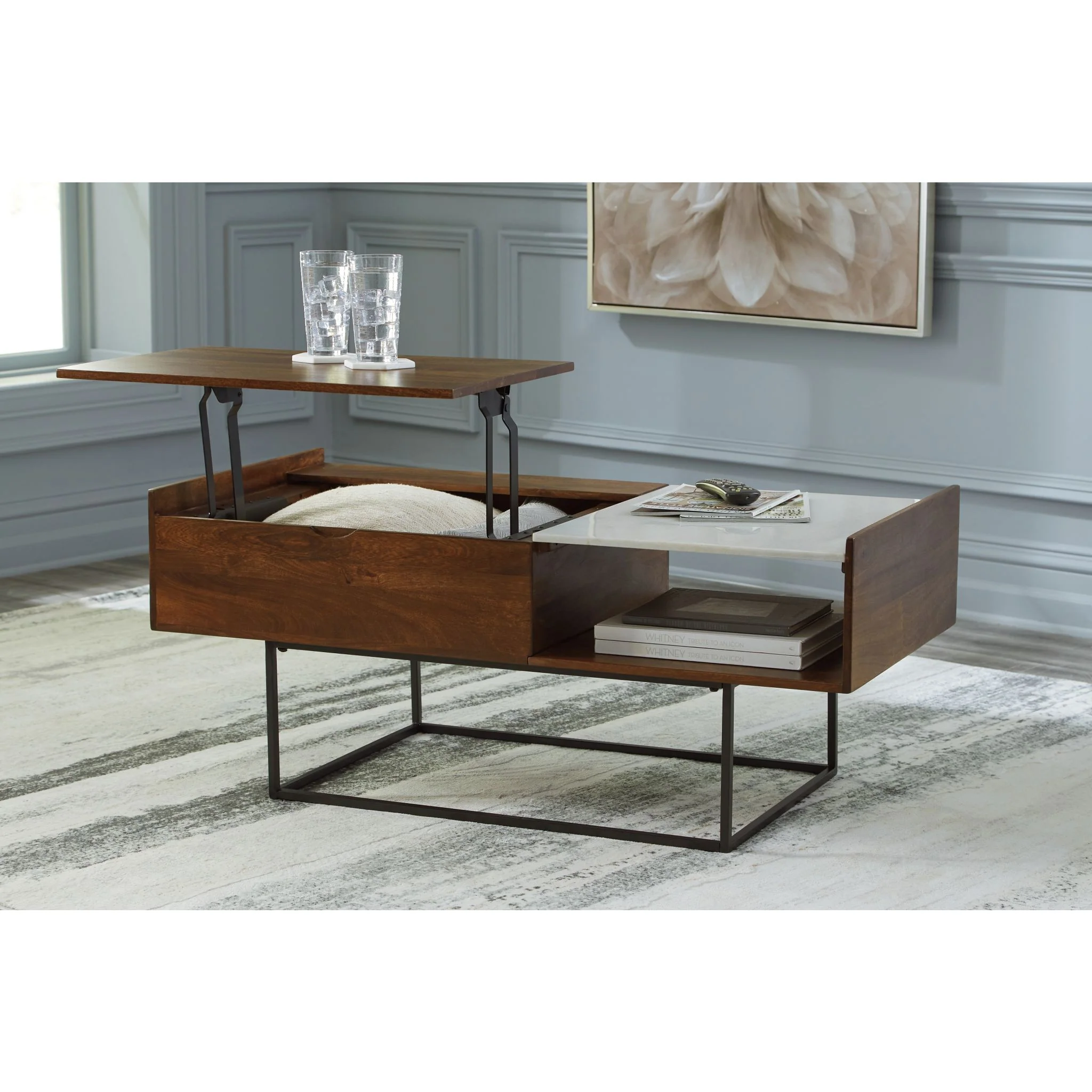 Rusitori Rect Lift Top Cocktail Table - Image 6