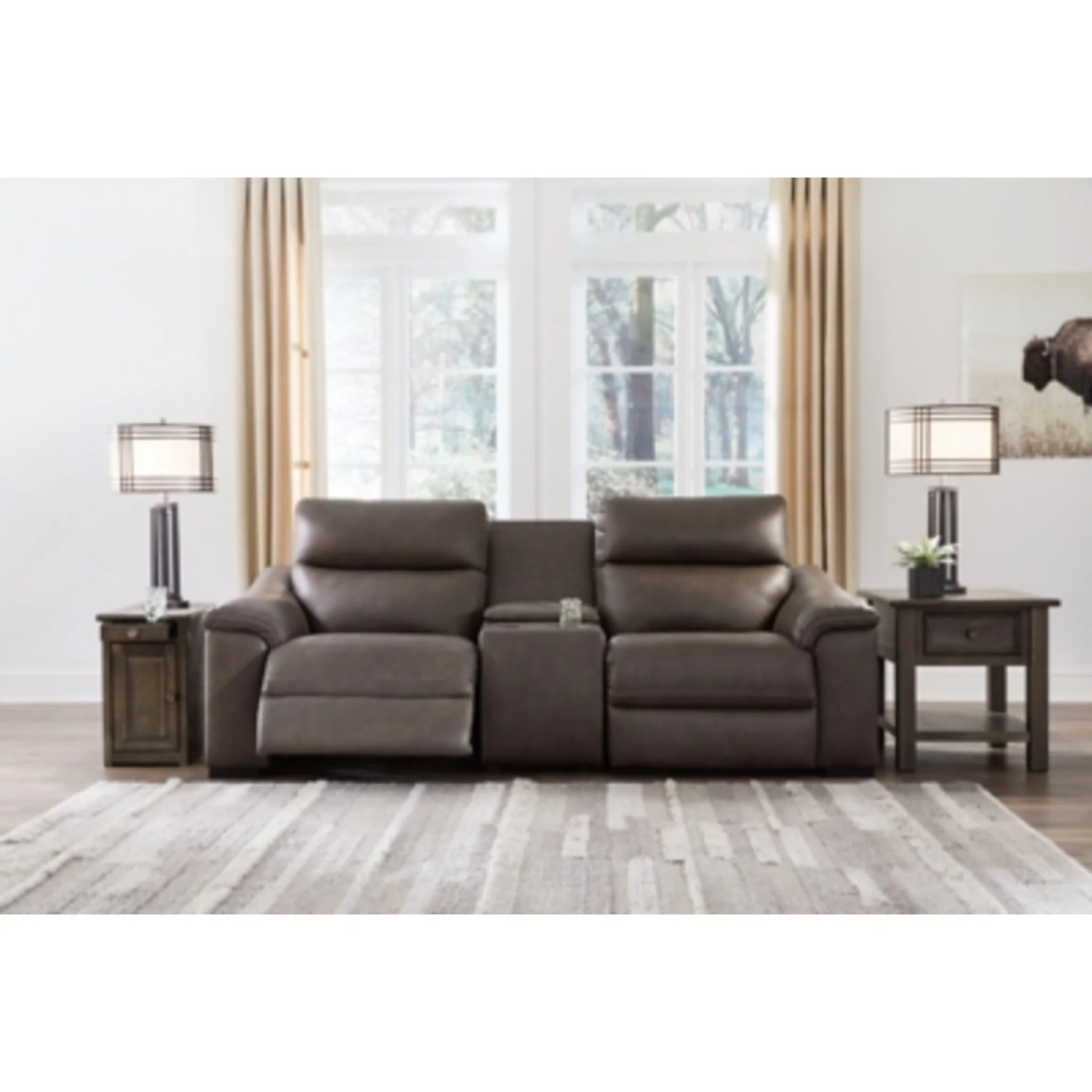 Salvatore 3 Piece Power Reclining Loveseat Console - Image 2