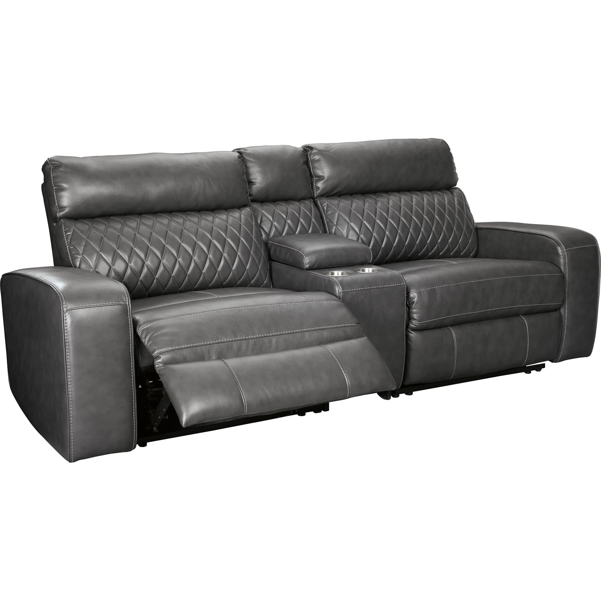 Samperstone 3 Piece Power Reclining Loveseat Console - Image 5