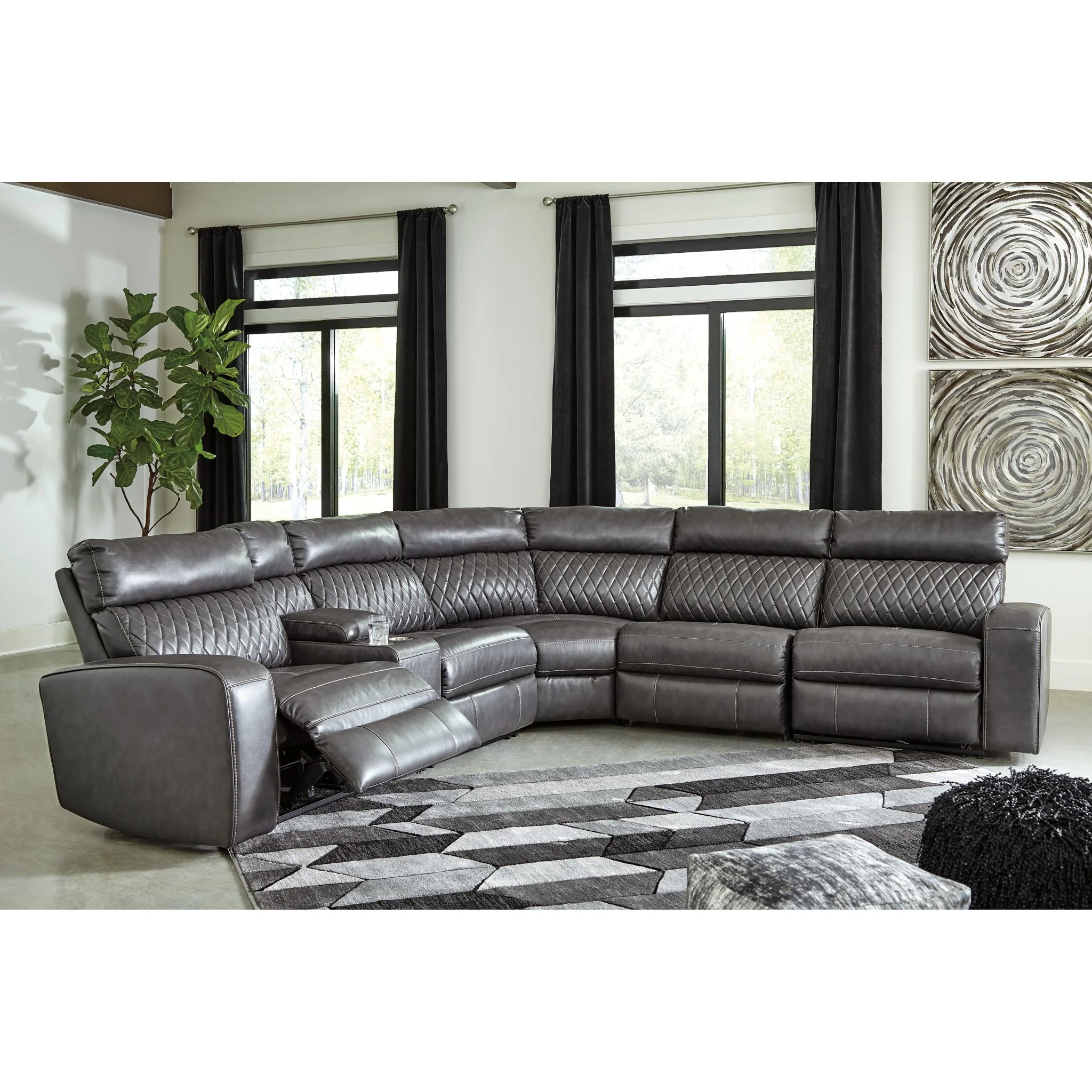 Samperstone 6 Piece Power Reclining Sectional - Image 4