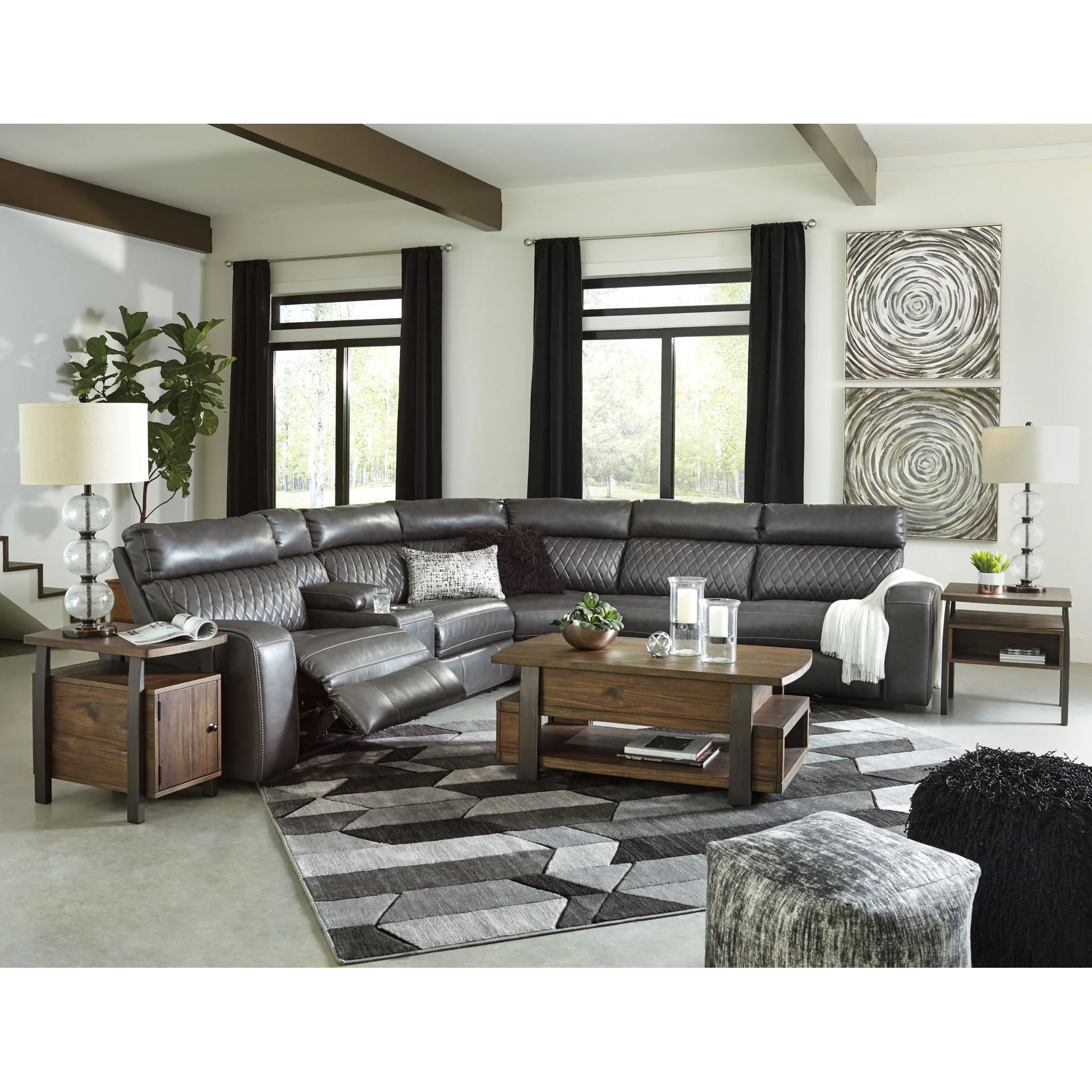 Samperstone 6 Piece Power Reclining Sectional - Image 6