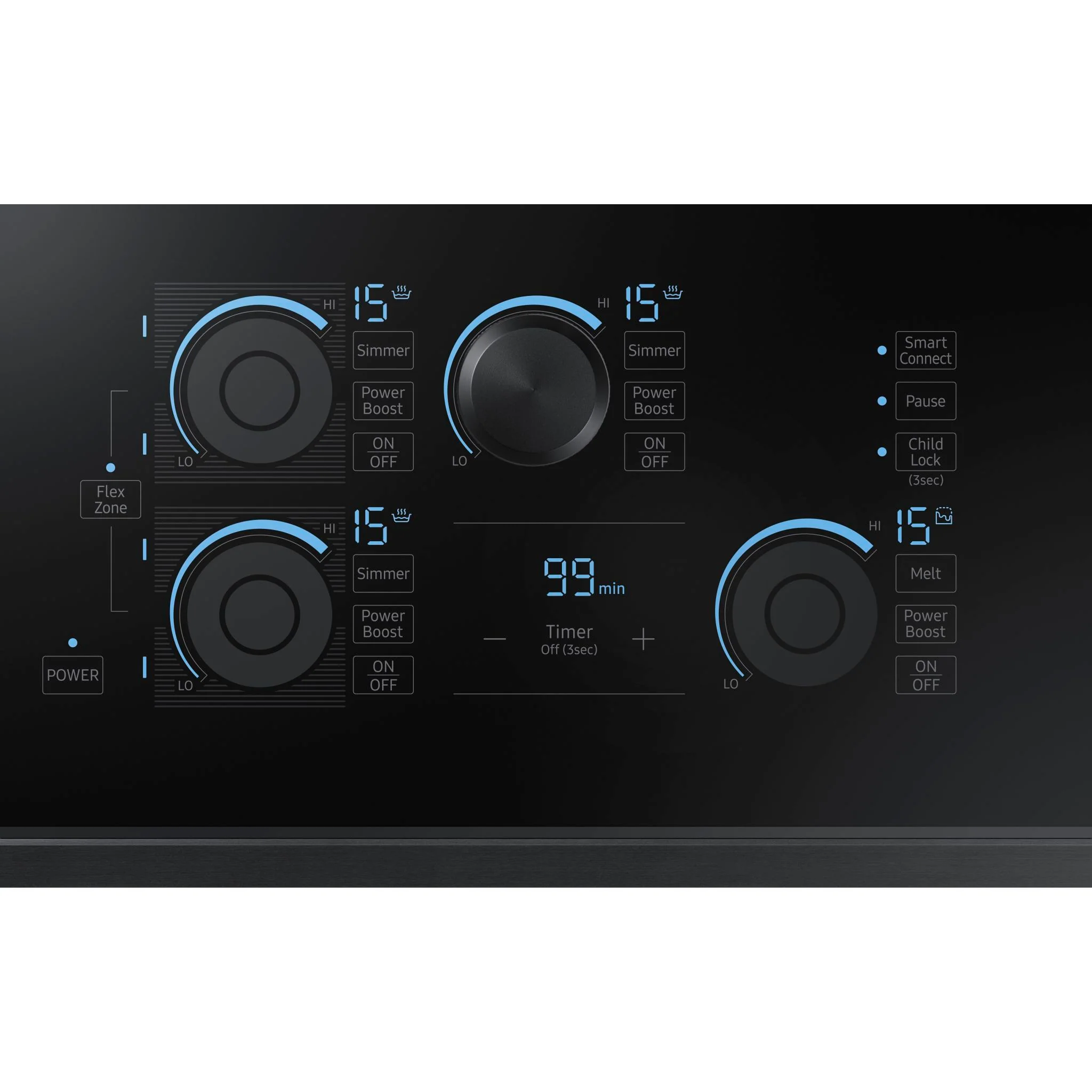 Samsung 30" Cooktop (NZ30K7880UG) - Black Stainless - Image 7