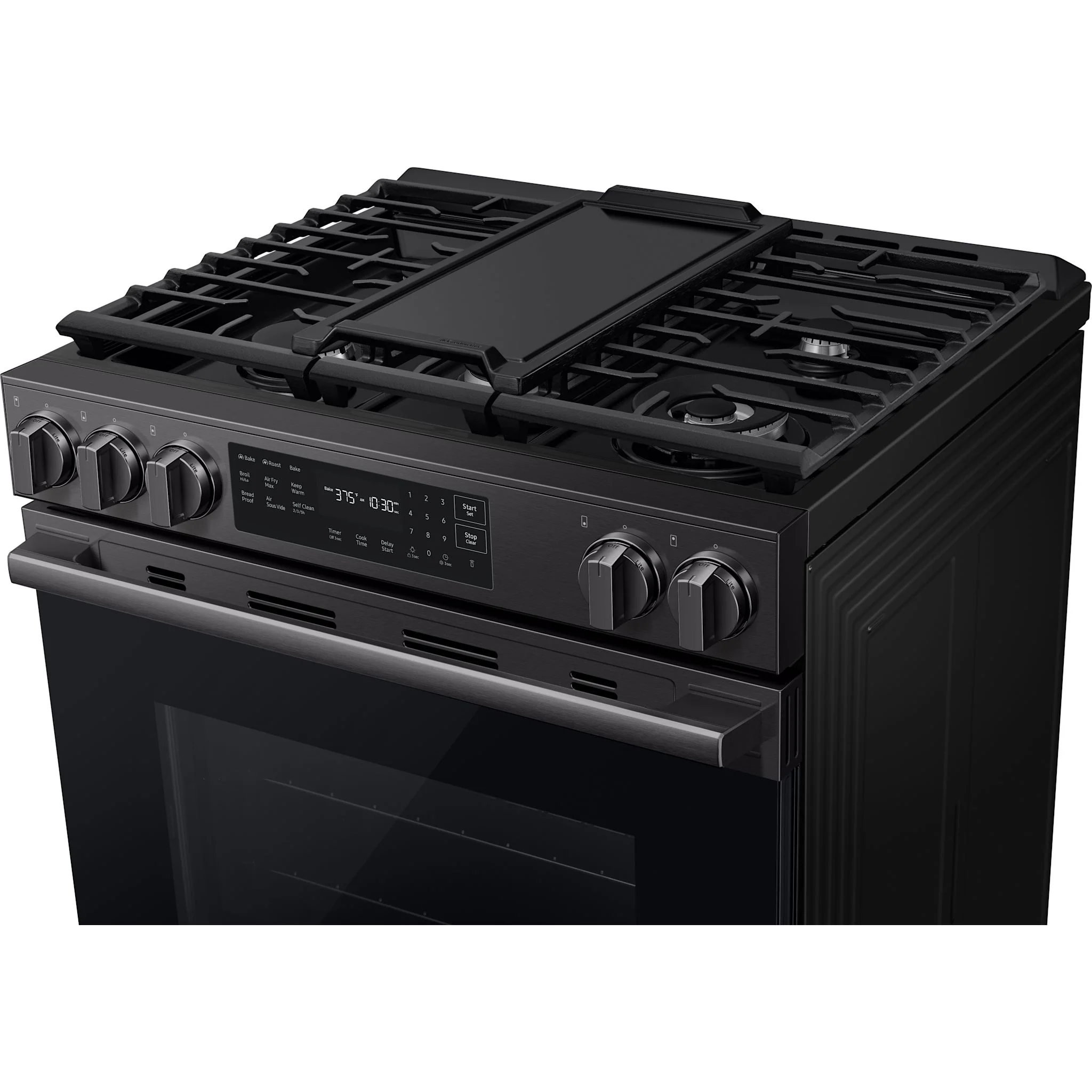 Samsung 30" Gas Range (NSG80H60SEAA) - Matte Black Stainless Steel - Image 3