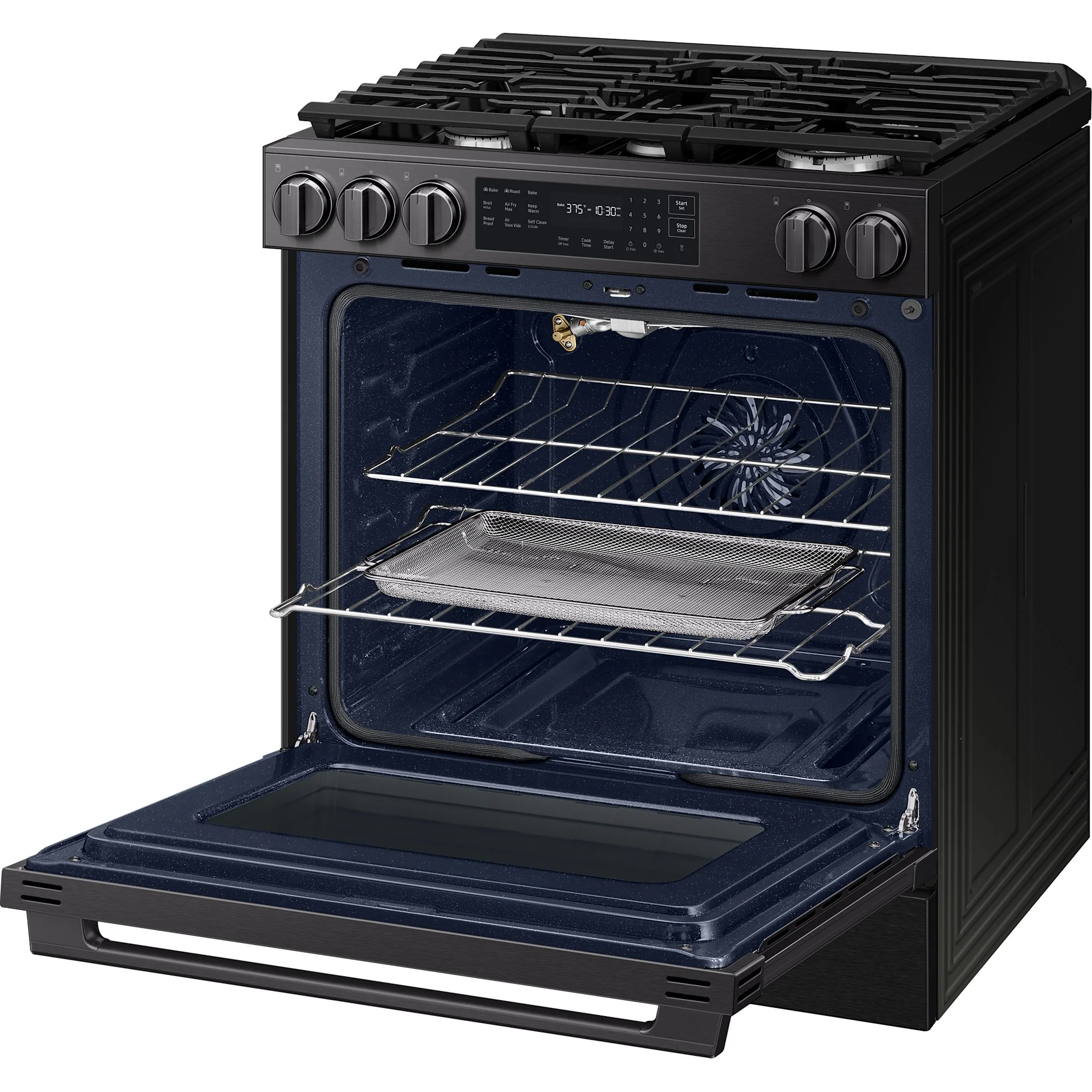 Samsung 30" Gas Range (NSG80H60SEAA) - Matte Black Stainless Steel - Image 6