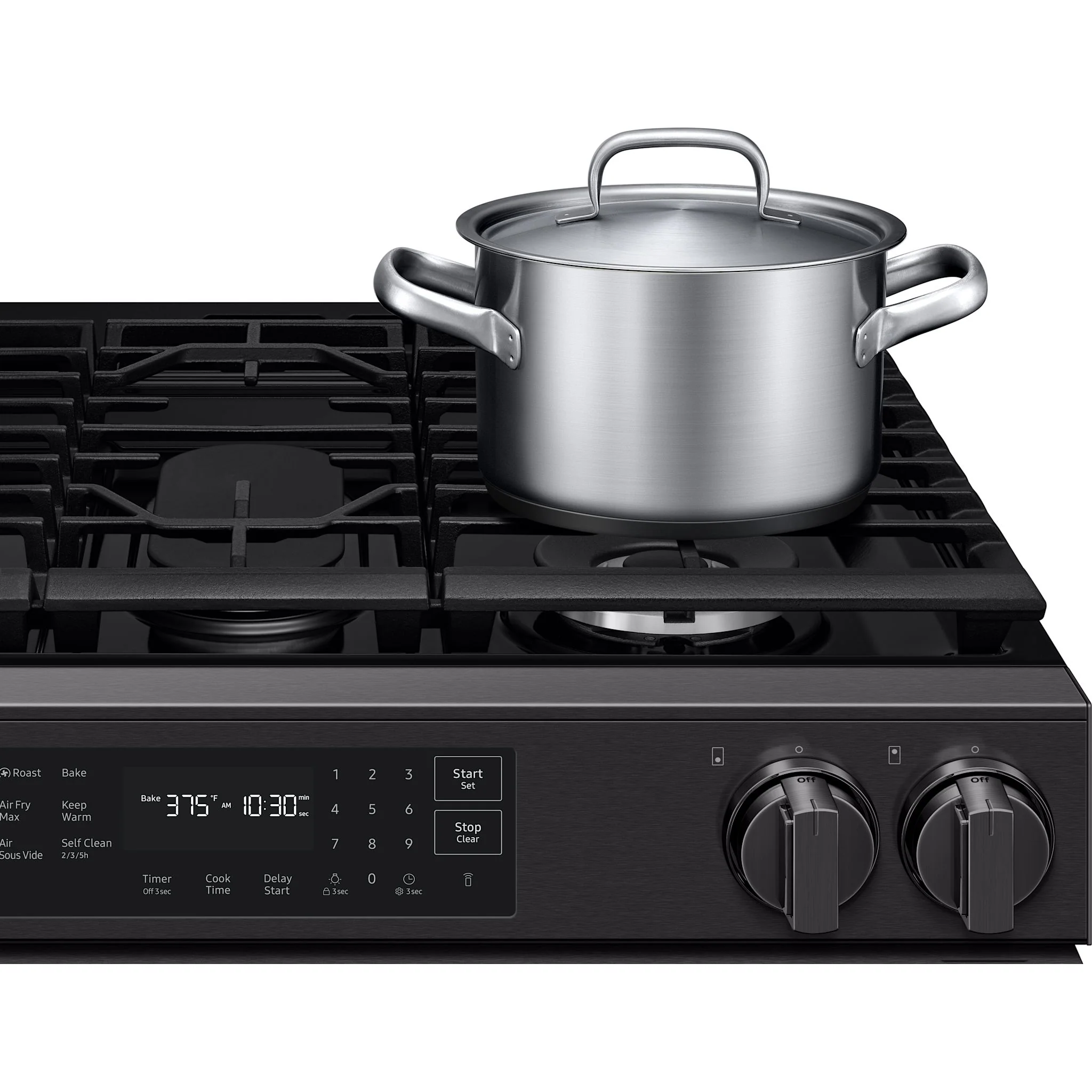Samsung 30" Gas Range (NSG80H60SEAA) - Matte Black Stainless Steel - Image 8