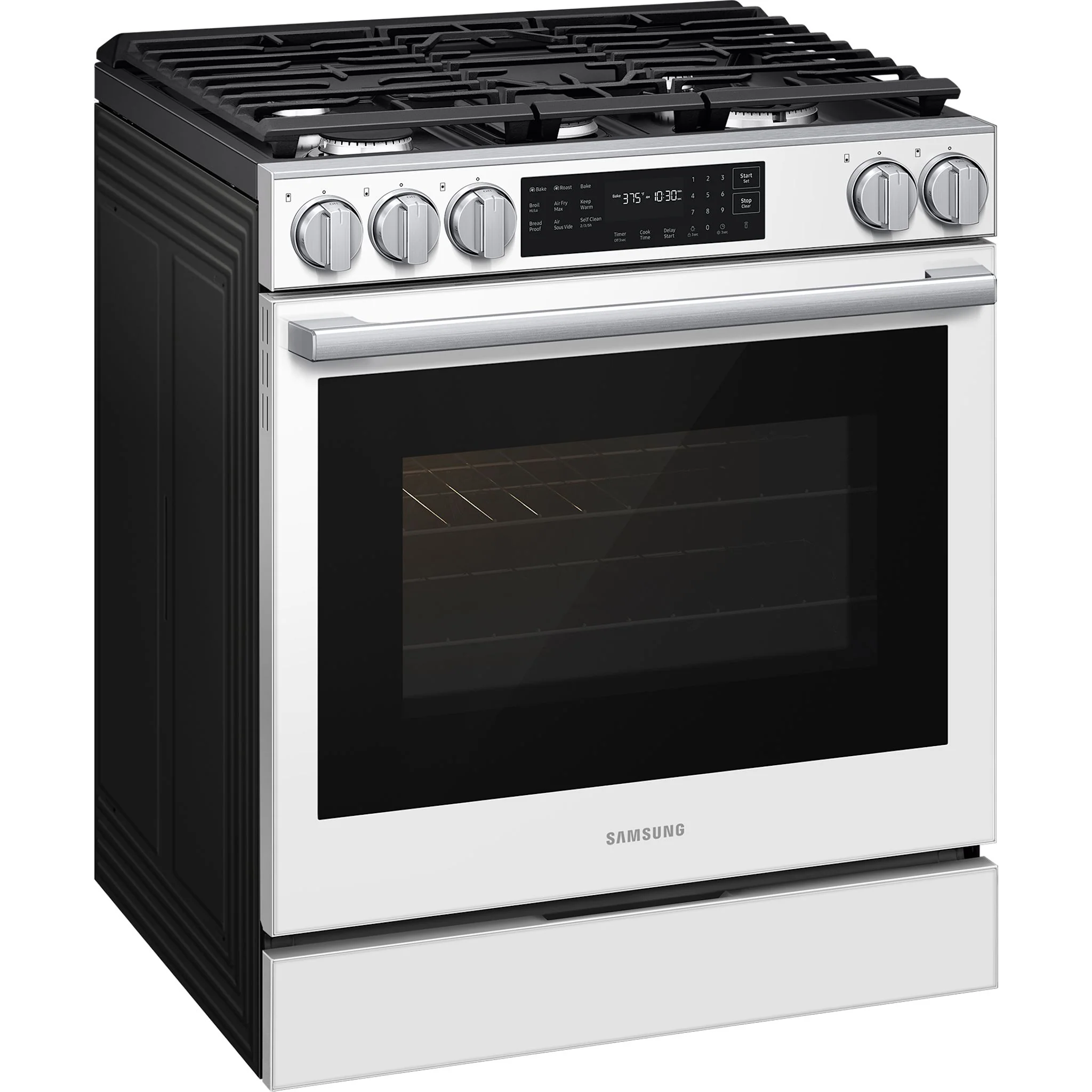 Samsung 30" Gas Range (NSG80H60SWAA) - White Glass - Image 3