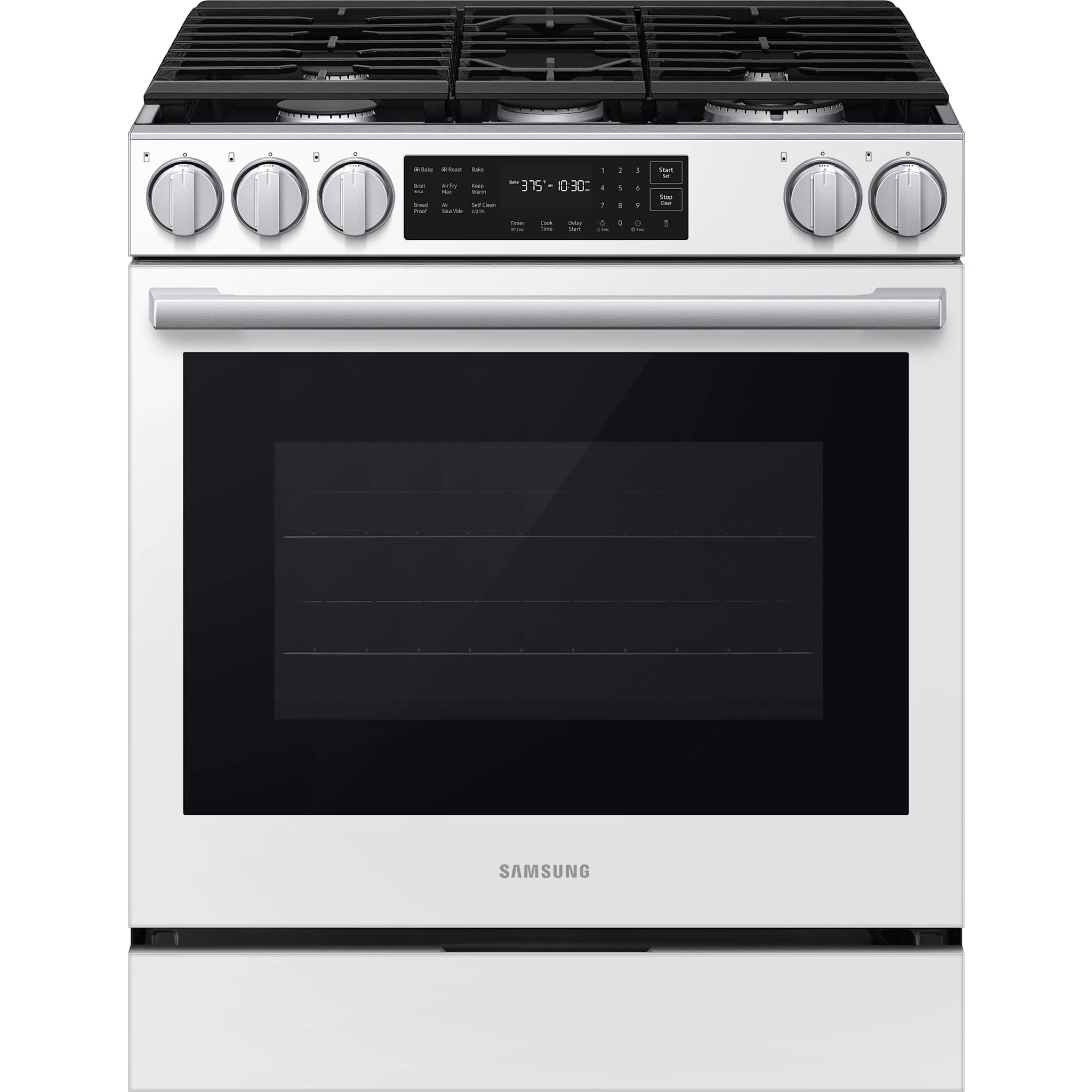 Samsung 30" Gas Range (NSG80H60SWAA) - White Glass - Image 4