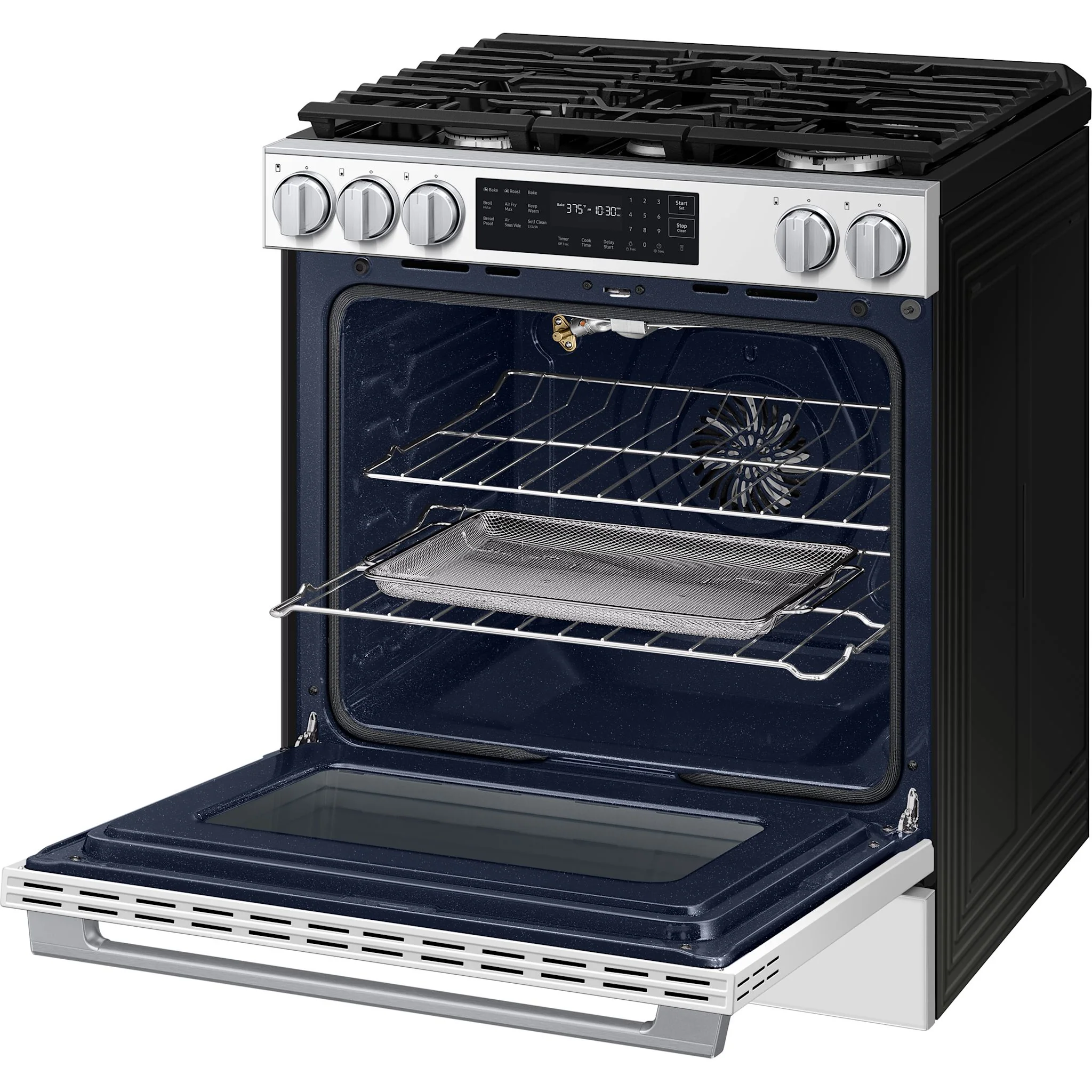 Samsung 30" Gas Range (NSG80H60SWAA) - White Glass - Image 7