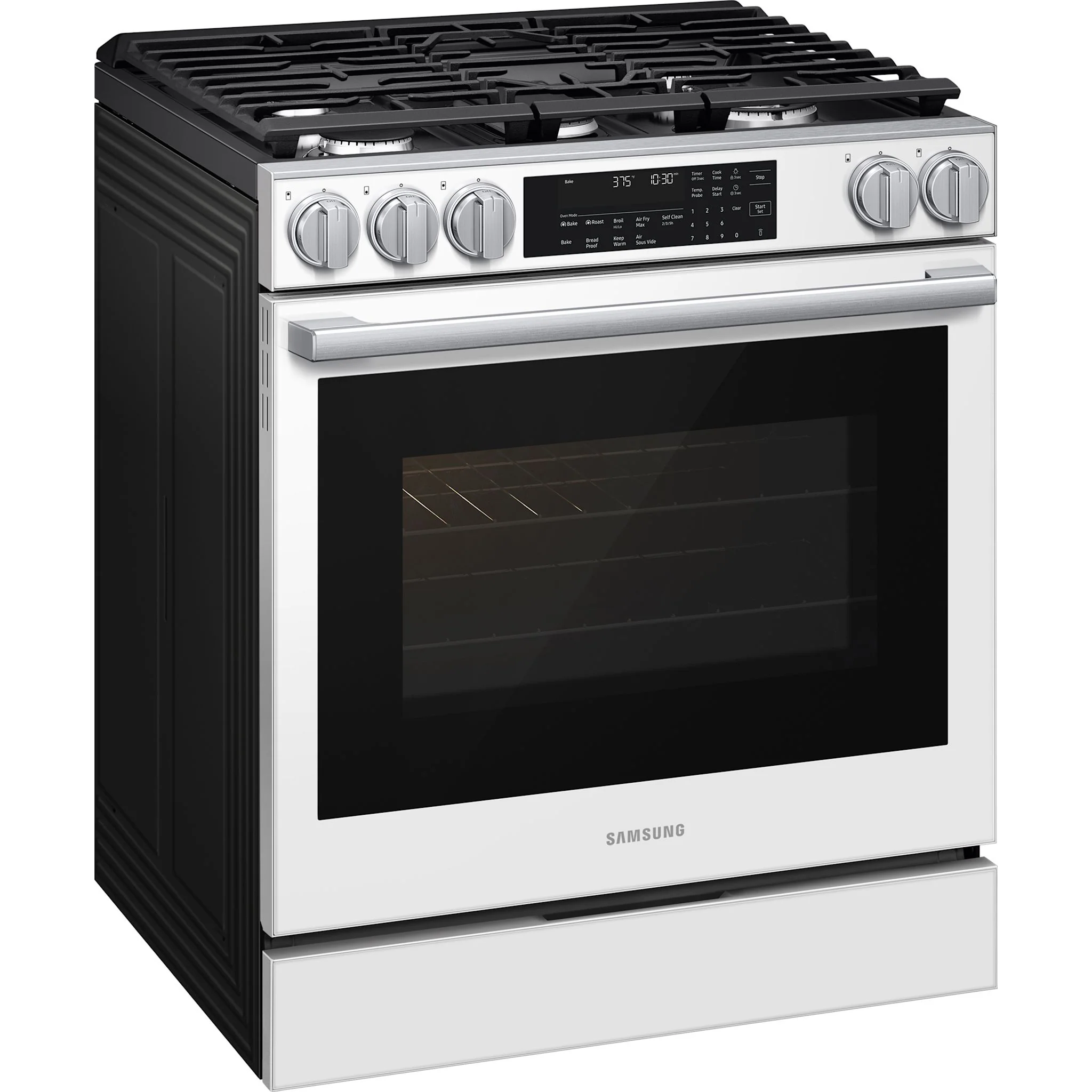 Samsung 30" Gas Range (NSG90H60SWAA) - White Glass - Image 3