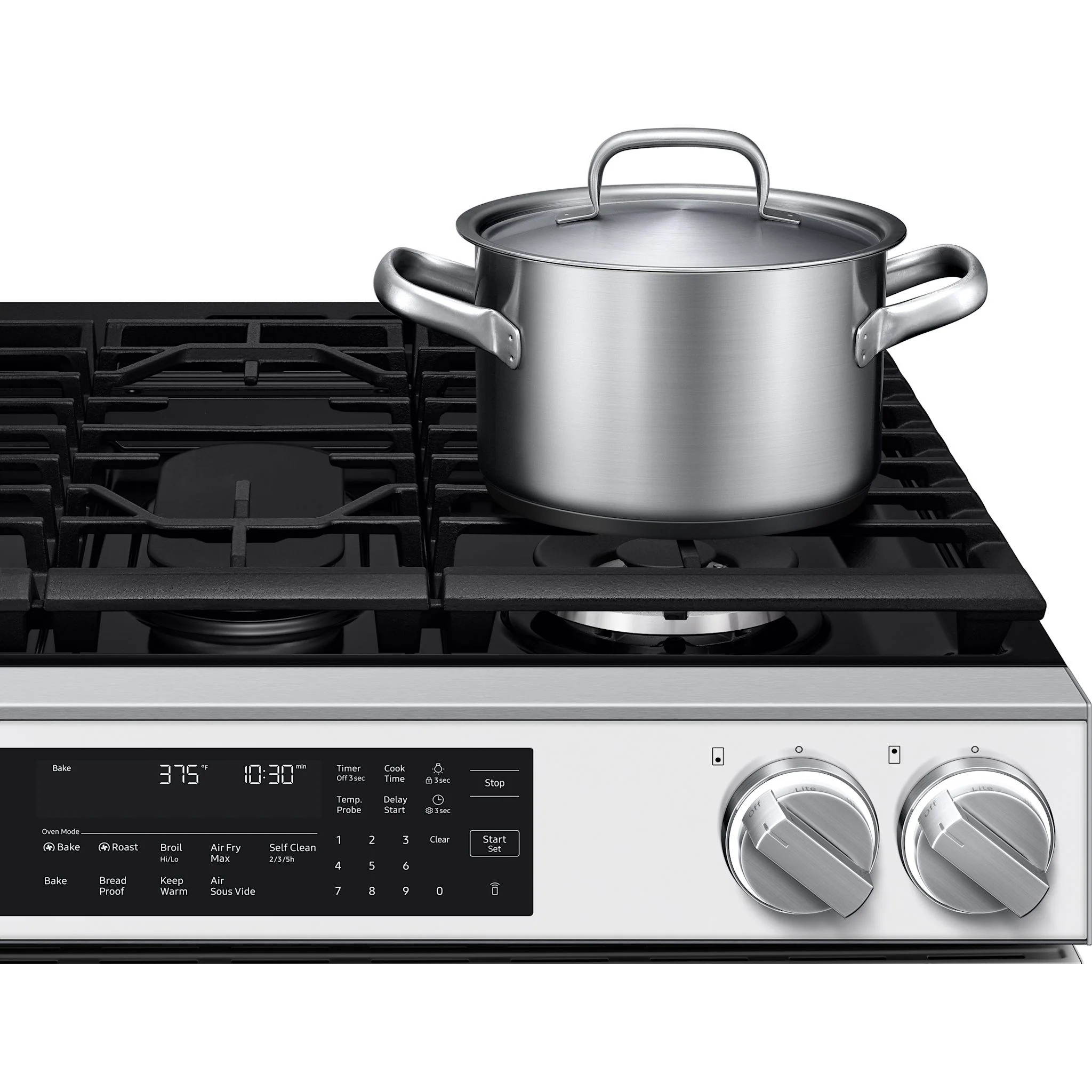 Samsung 30" Gas Range (NSG90H60SWAA) - White Glass - Image 9