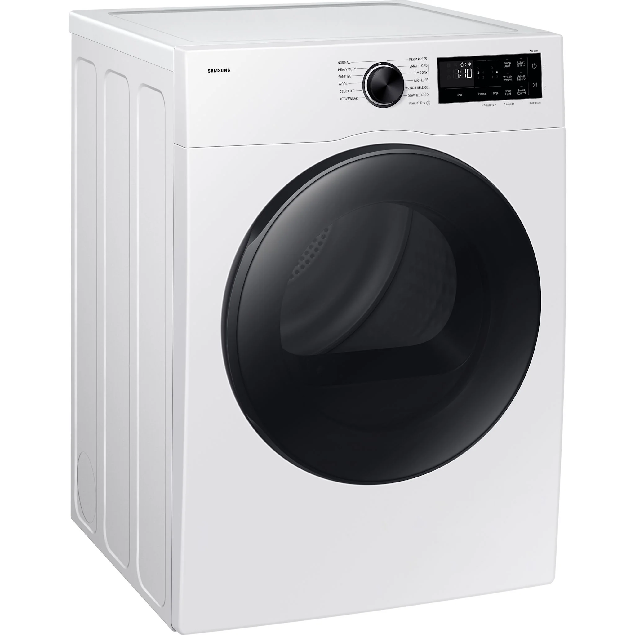 Samsung 4.0cu.ft. Compact Electric Dryer with SmartDial Control - White (DV25FG50BVBEAC) - Image 2