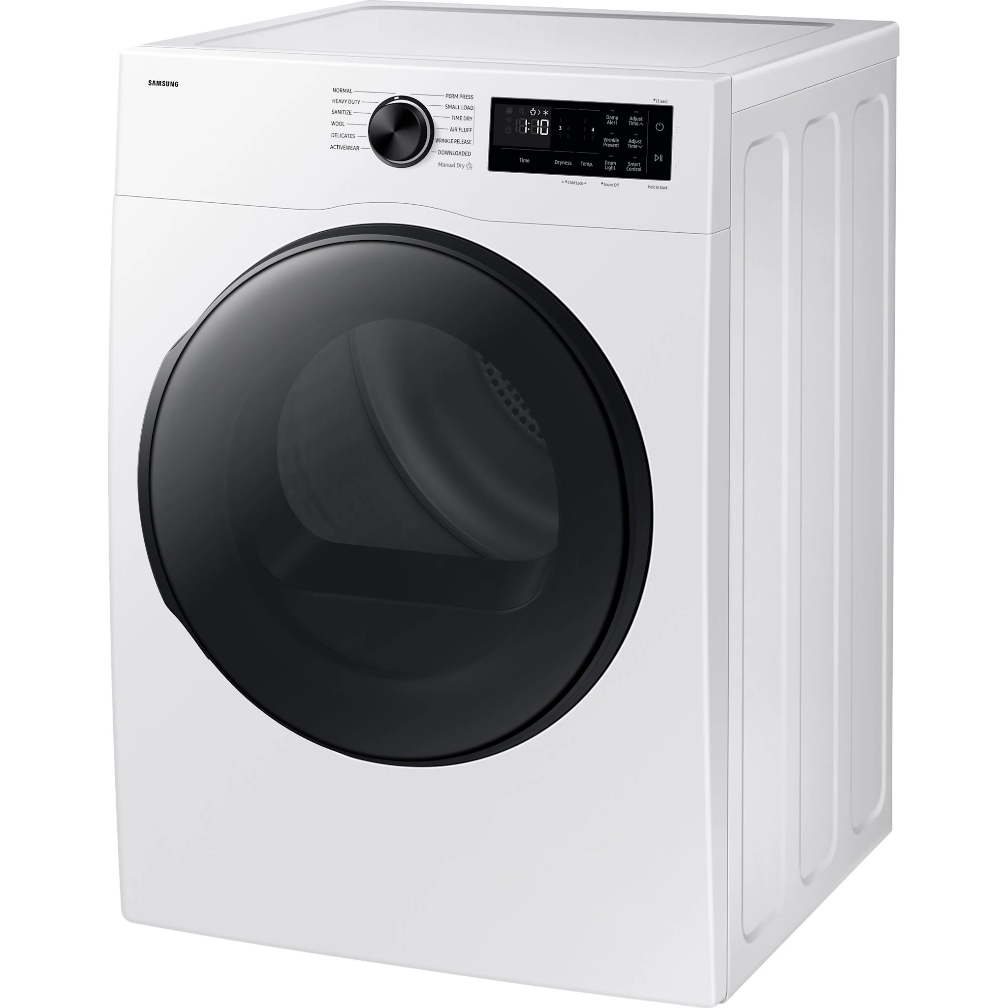 Samsung 4.0cu.ft. Compact Electric Dryer with SmartDial Control - White (DV25FG50BVBEAC) - Image 3