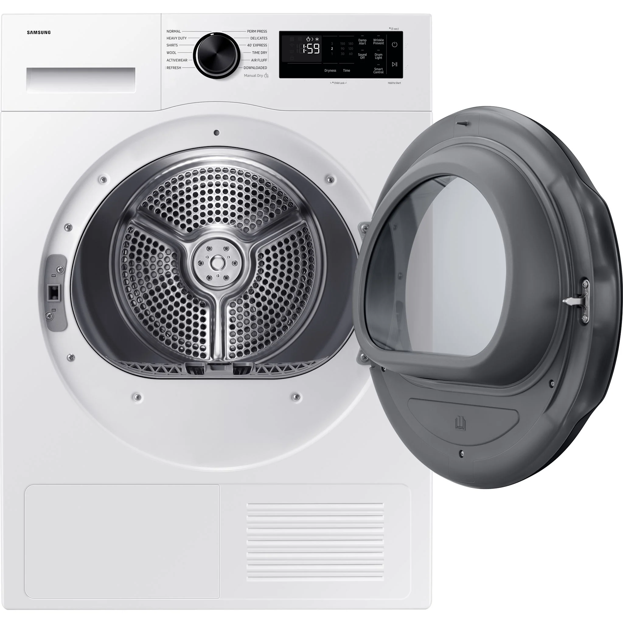 Samsung 4.0cu.ft. Compact Heat Pump Dryer with SmartDial Control - White (DV25FG50B0BEAC) - Image 6