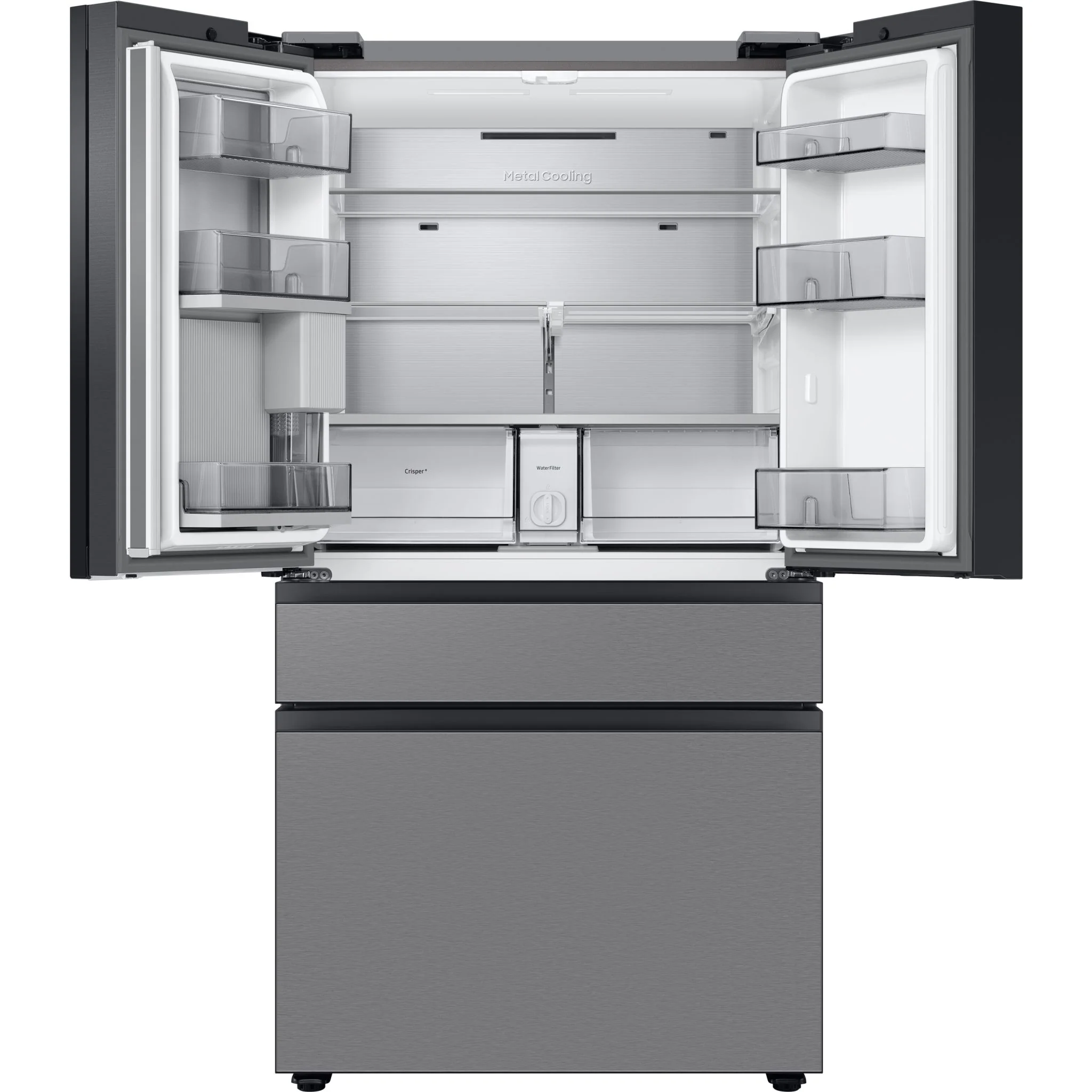 Samsung Bespoke 4 Door Bottom Mount (RF29BB8600QL) - SmudgeProof Stainless Steel - Image 4