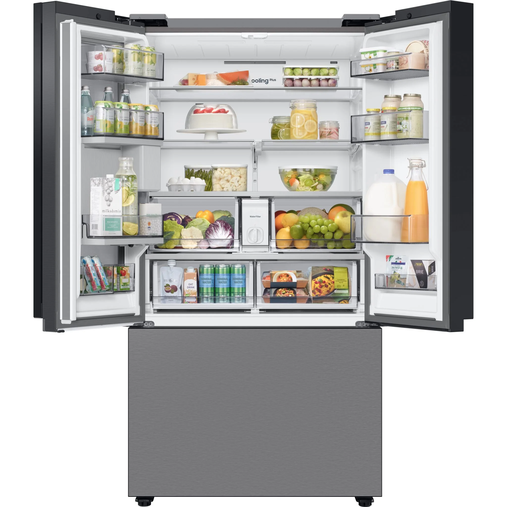Samsung Bespoke French Door Fridge (RF30BB6600QL) - SmudgeProof Stainless Steel - Image 5
