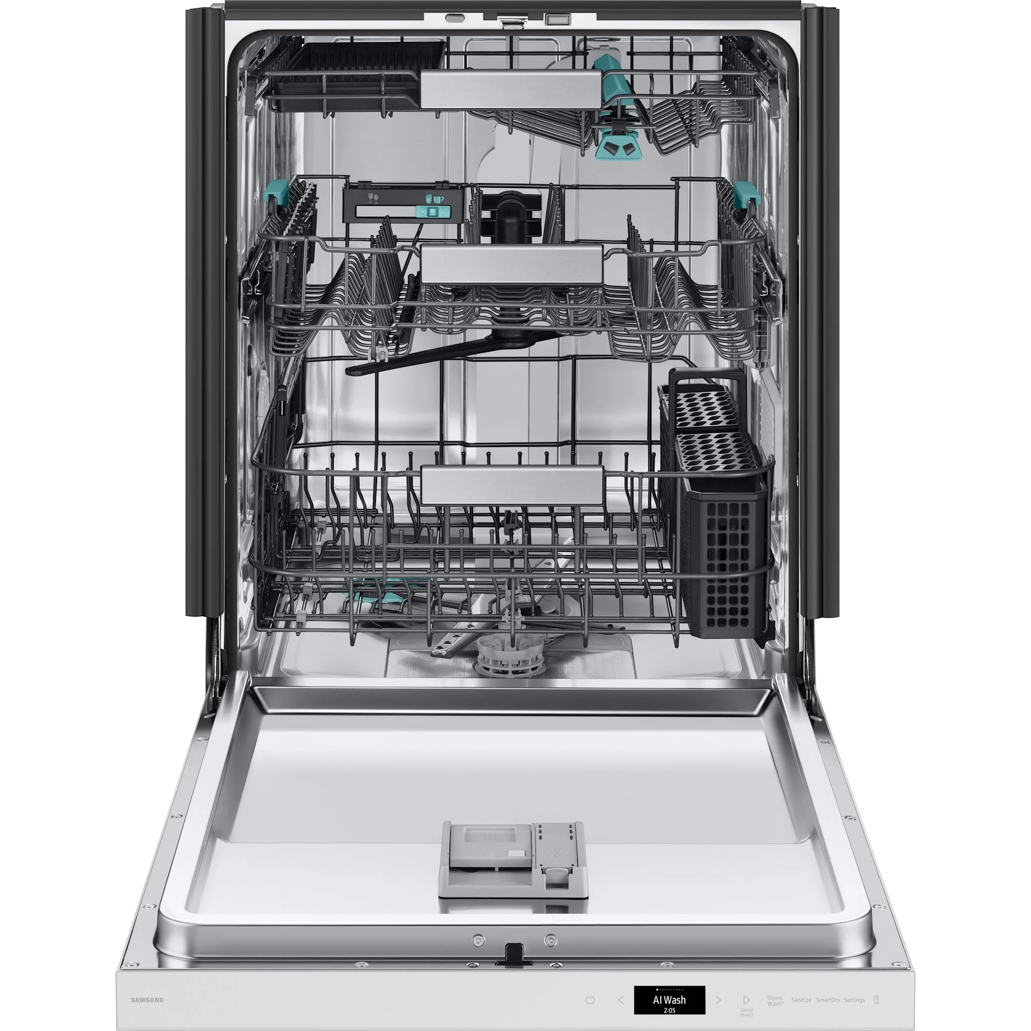 Samsung Dishwasher (DW90F89T0U12AA) - White Glass - Image 3