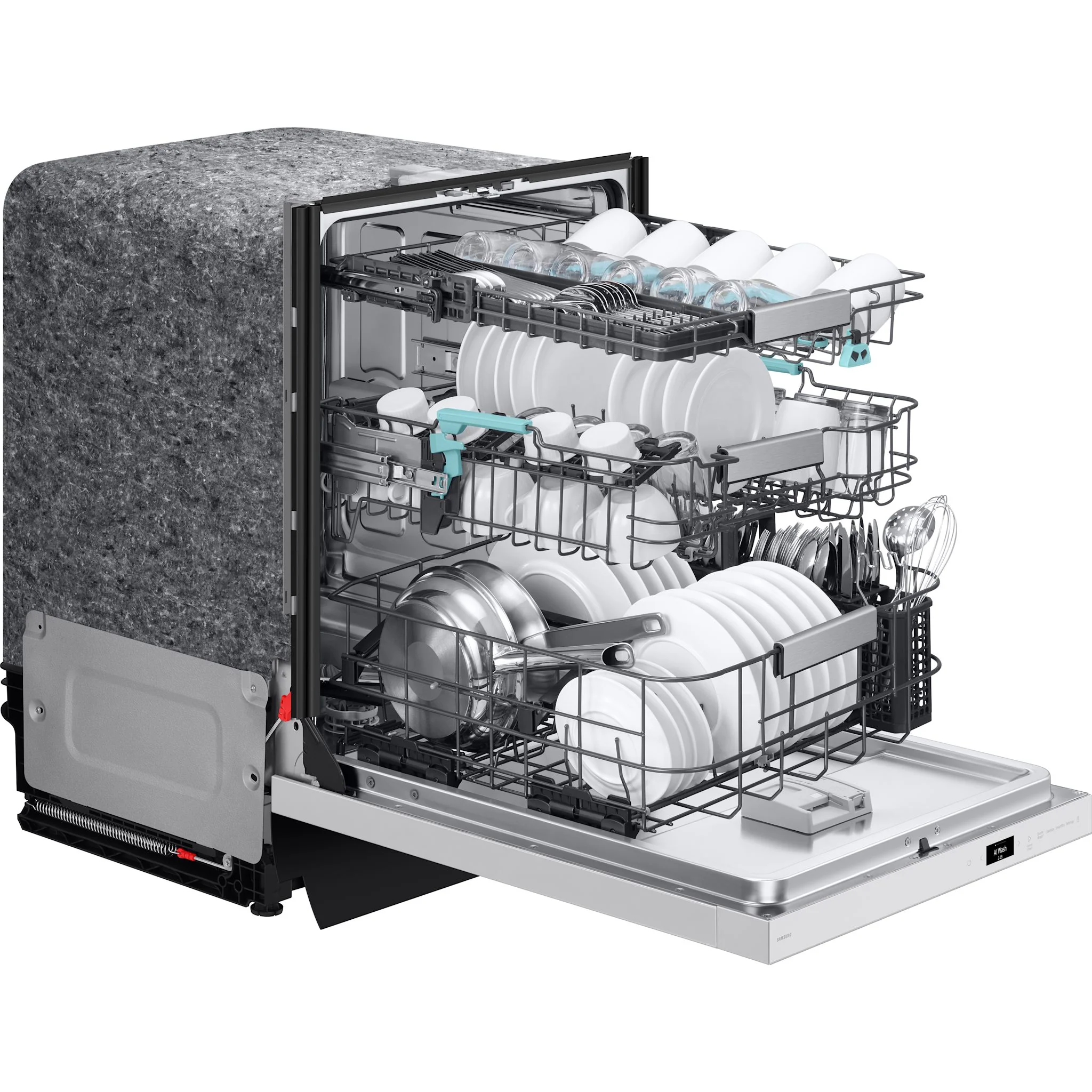 Samsung Dishwasher (DW90F89T0U12AA) - White Glass - Image 8