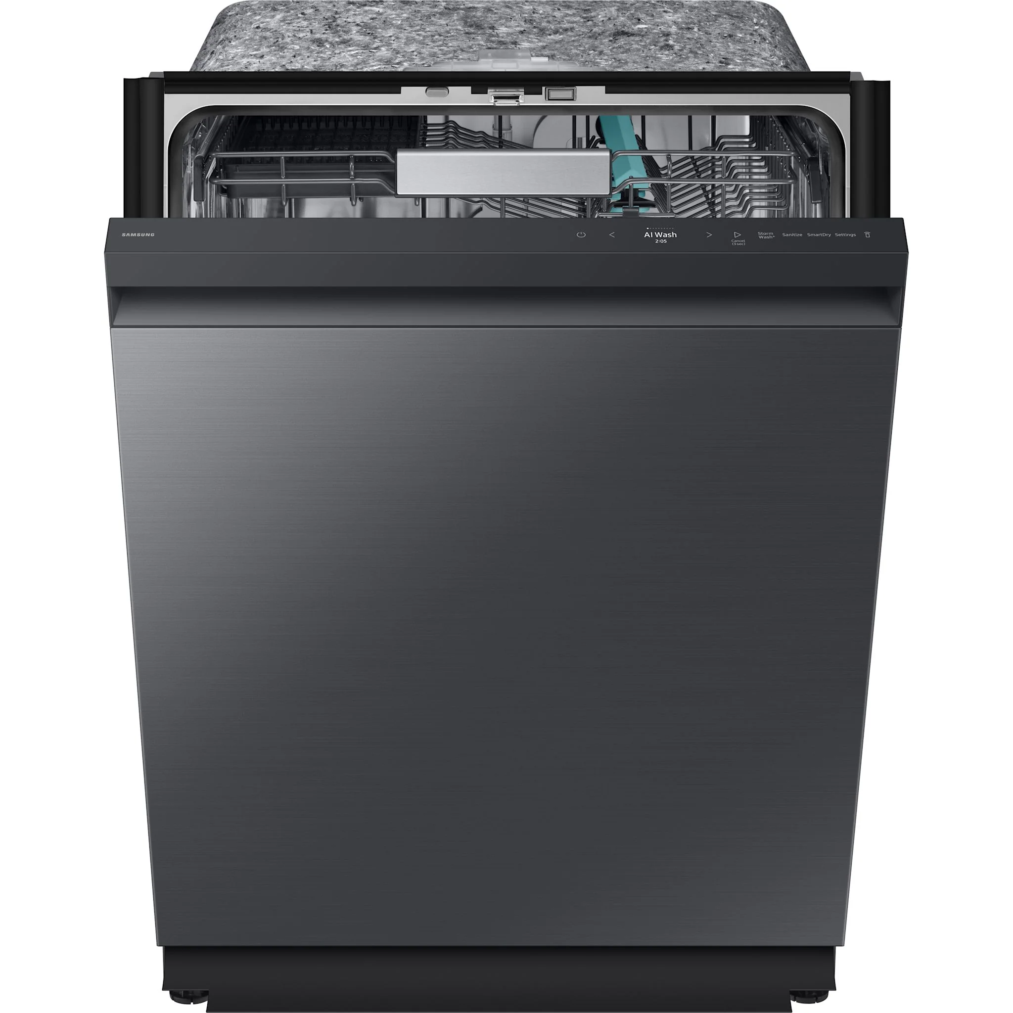 Samsung Dishwasher (DW90F89T0UMTAA) - Matte Black Stainless - Image 2