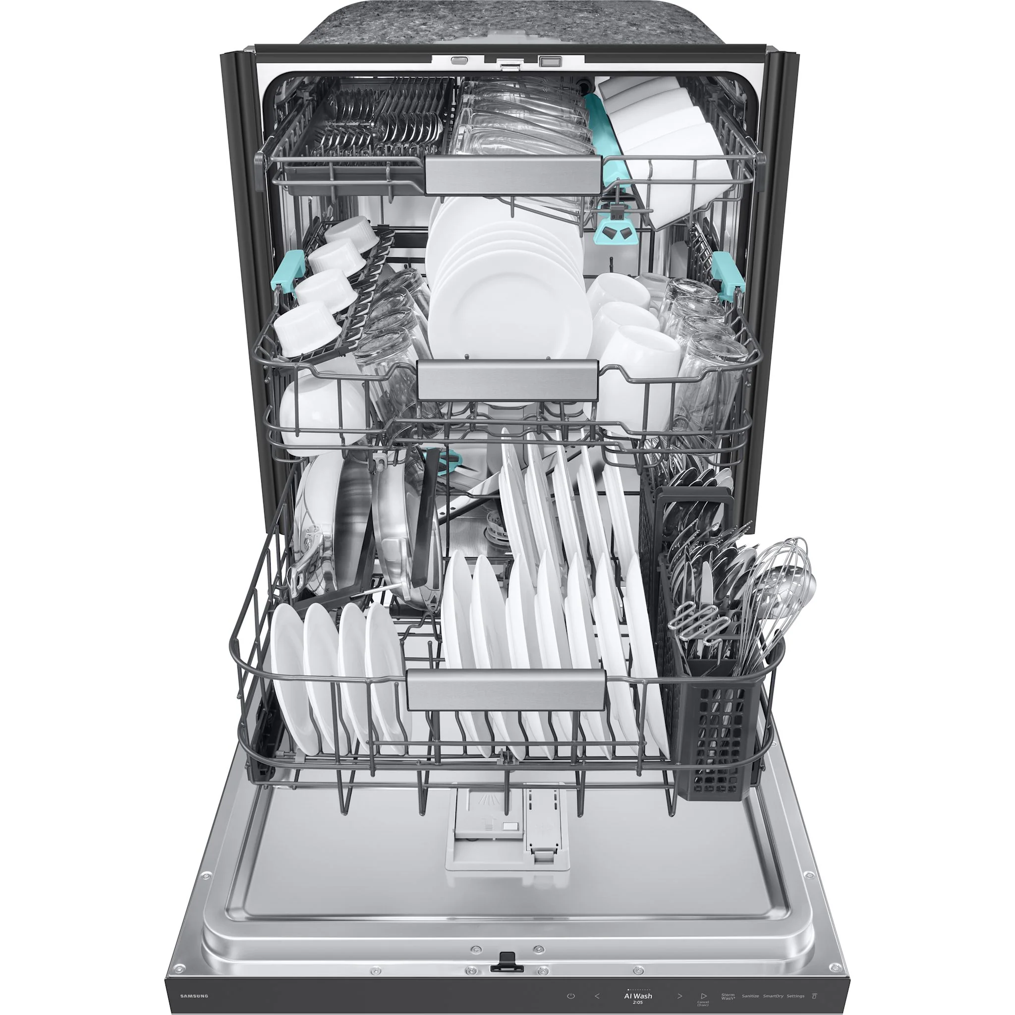 Samsung Dishwasher (DW90F89T0USRAA) - Stainless Steel - Image 9