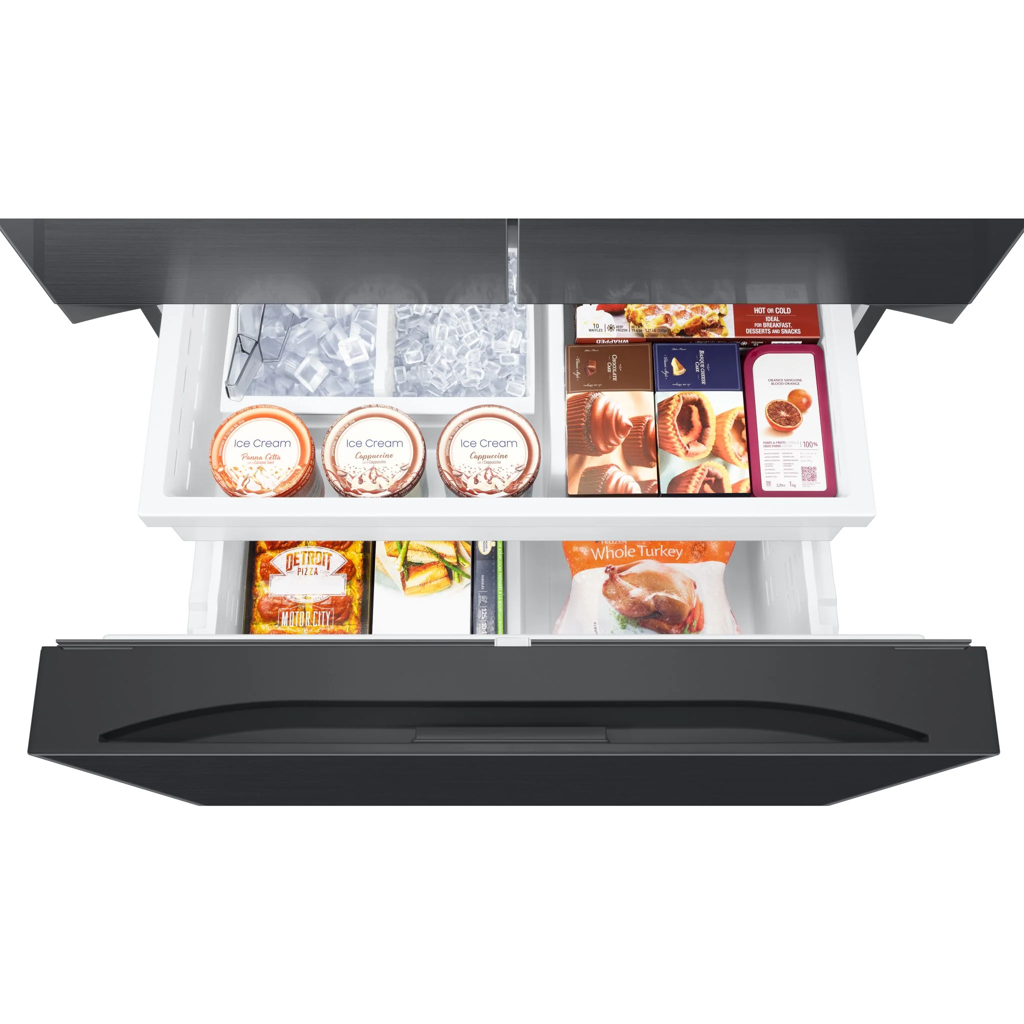 Samsung French Door Fridge (RF32CG5400MTAA) - Matte Black Stainless Steel - Image 9