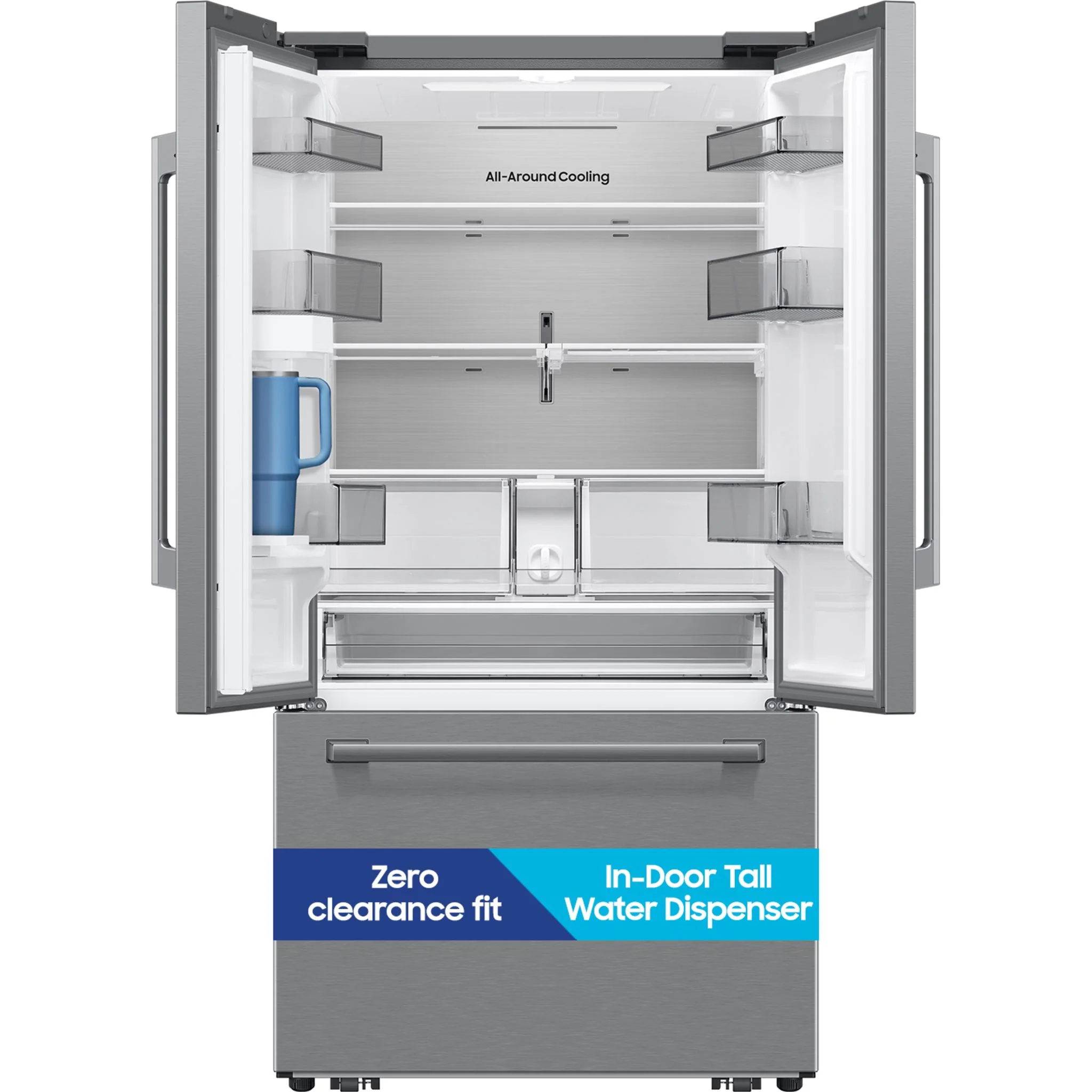 Samsung French Door Fridge (RF70H30KERAA) - Stainless - Image 4